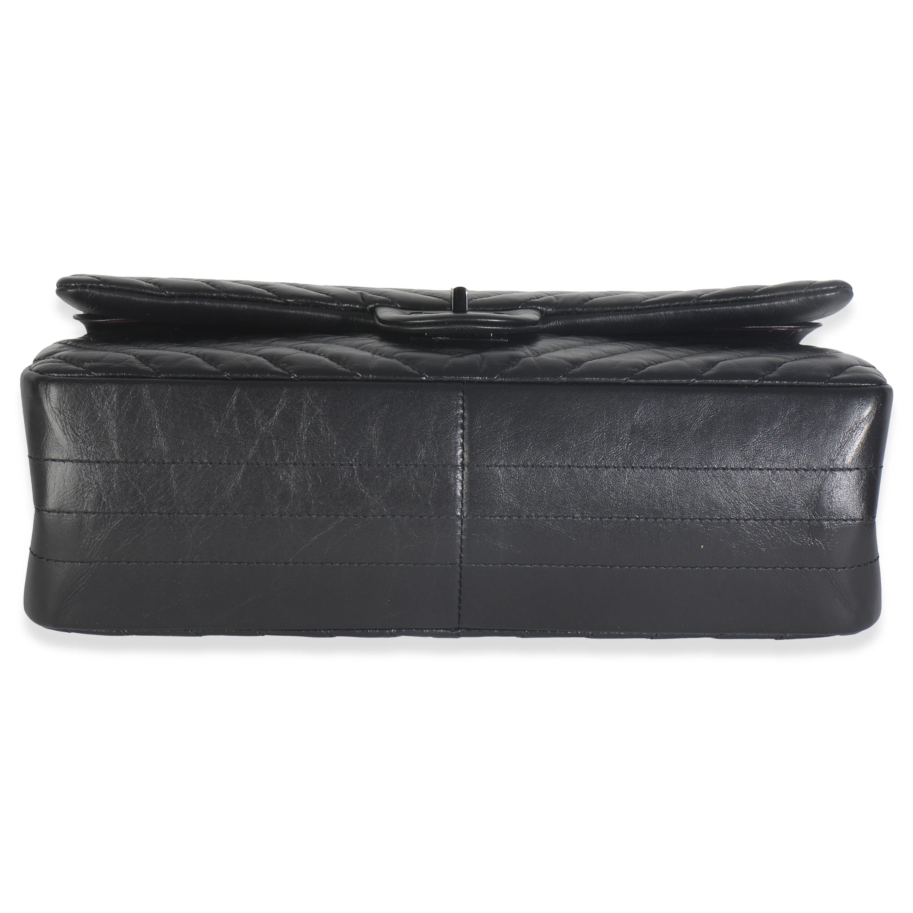 Aged Calfskin Chevron 2.55 So Black Reissue 226 Flap Bag - Image 4
