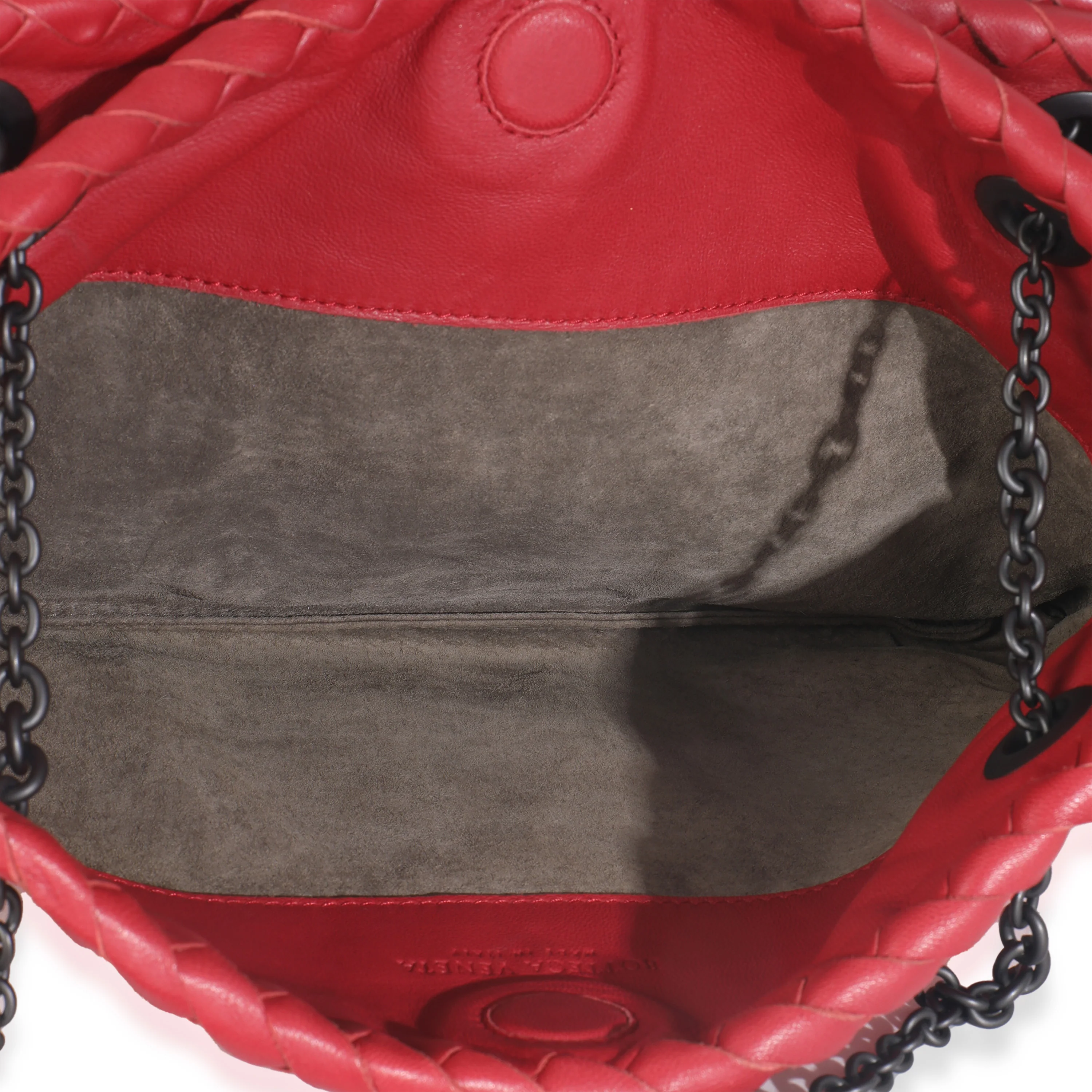 Burgundy Nappa Intrecciato Duo Shoulder Bag - Image 7