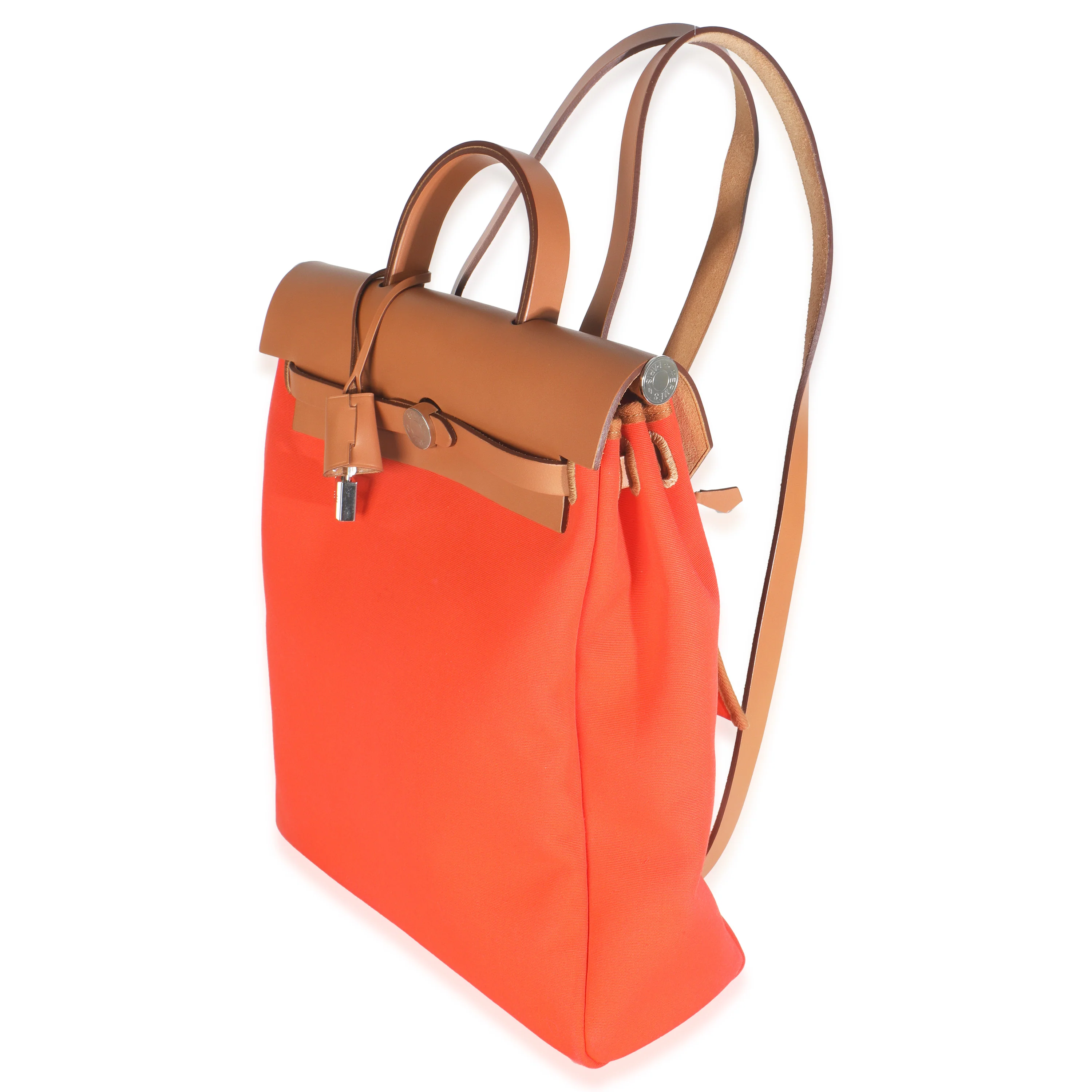 Orange Mecano Fauve Military Toile Vache Hunter Herbag Backpack - Image 2