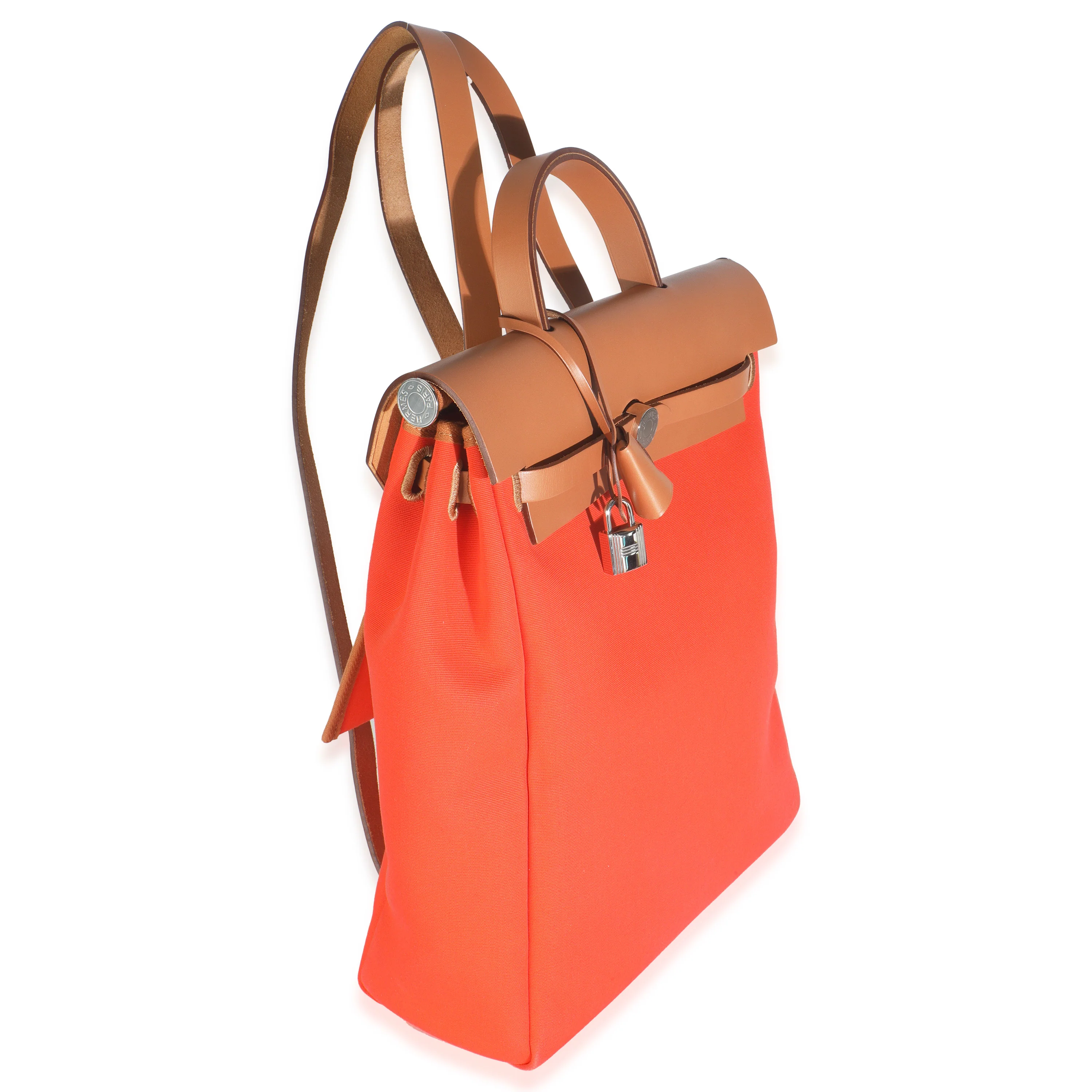 Orange Mecano Fauve Military Toile Vache Hunter Herbag Backpack - Image 3