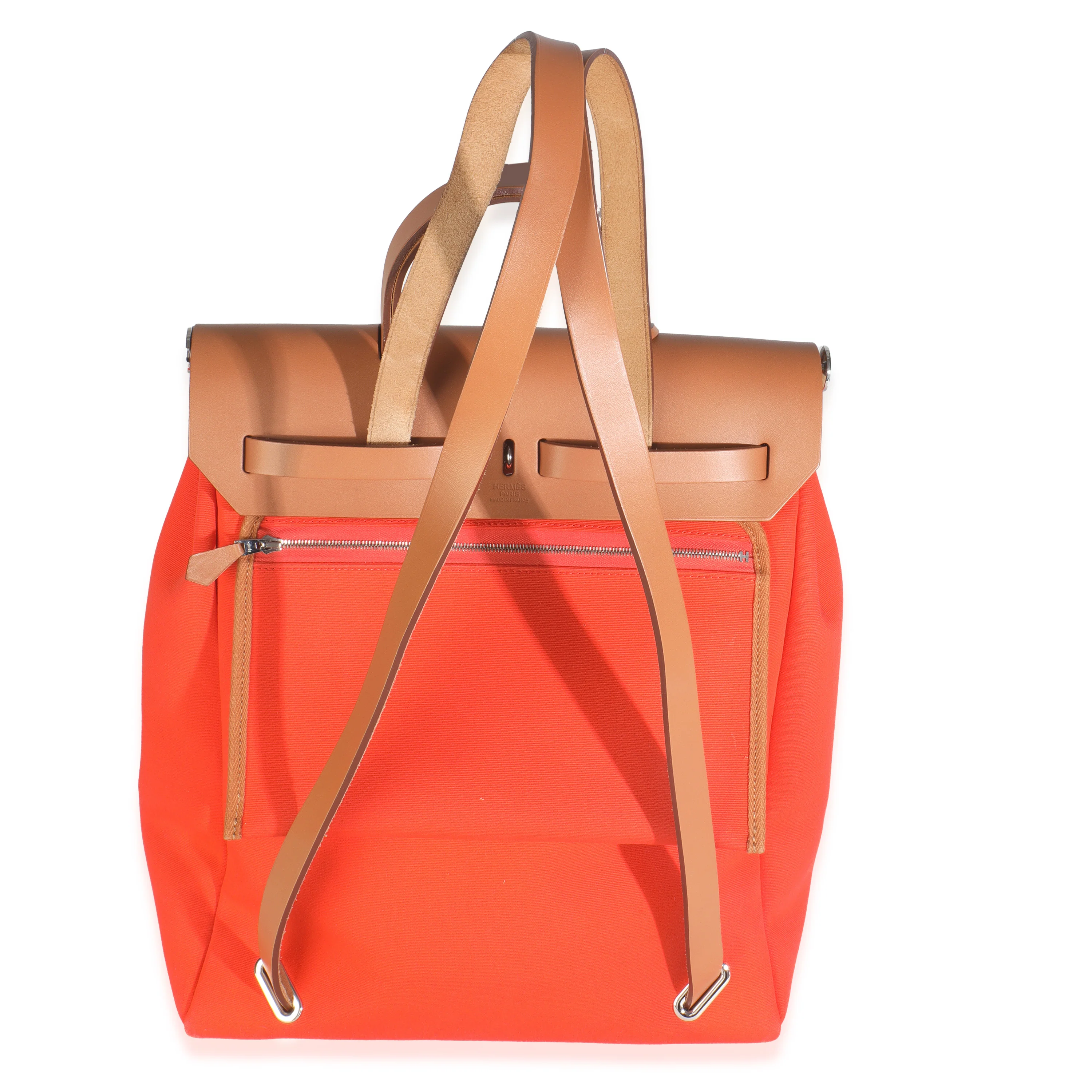Orange Mecano Fauve Military Toile Vache Hunter Herbag Backpack - Image 4