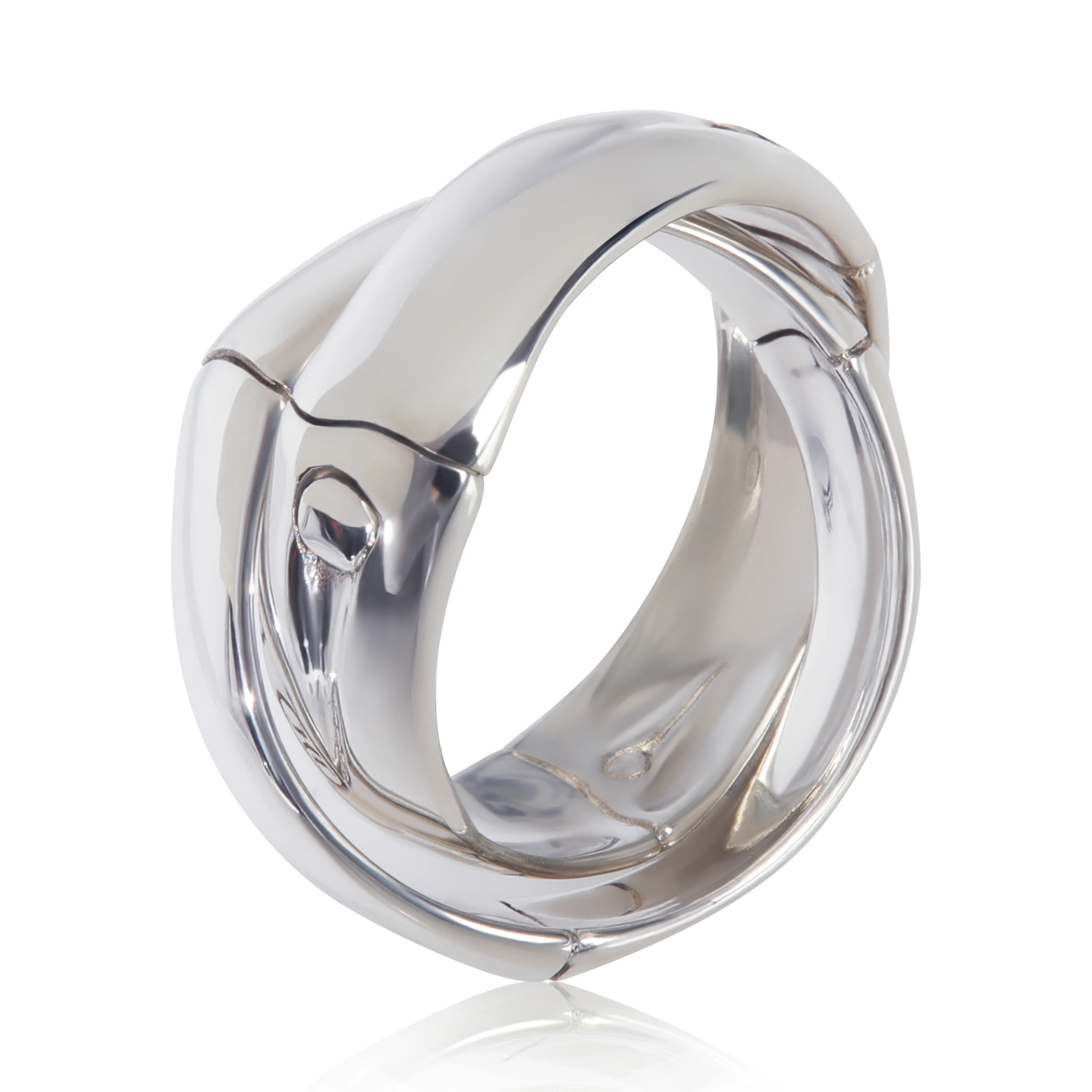 Sterling Silver Bamboo Interlocking Ring - Image 3
