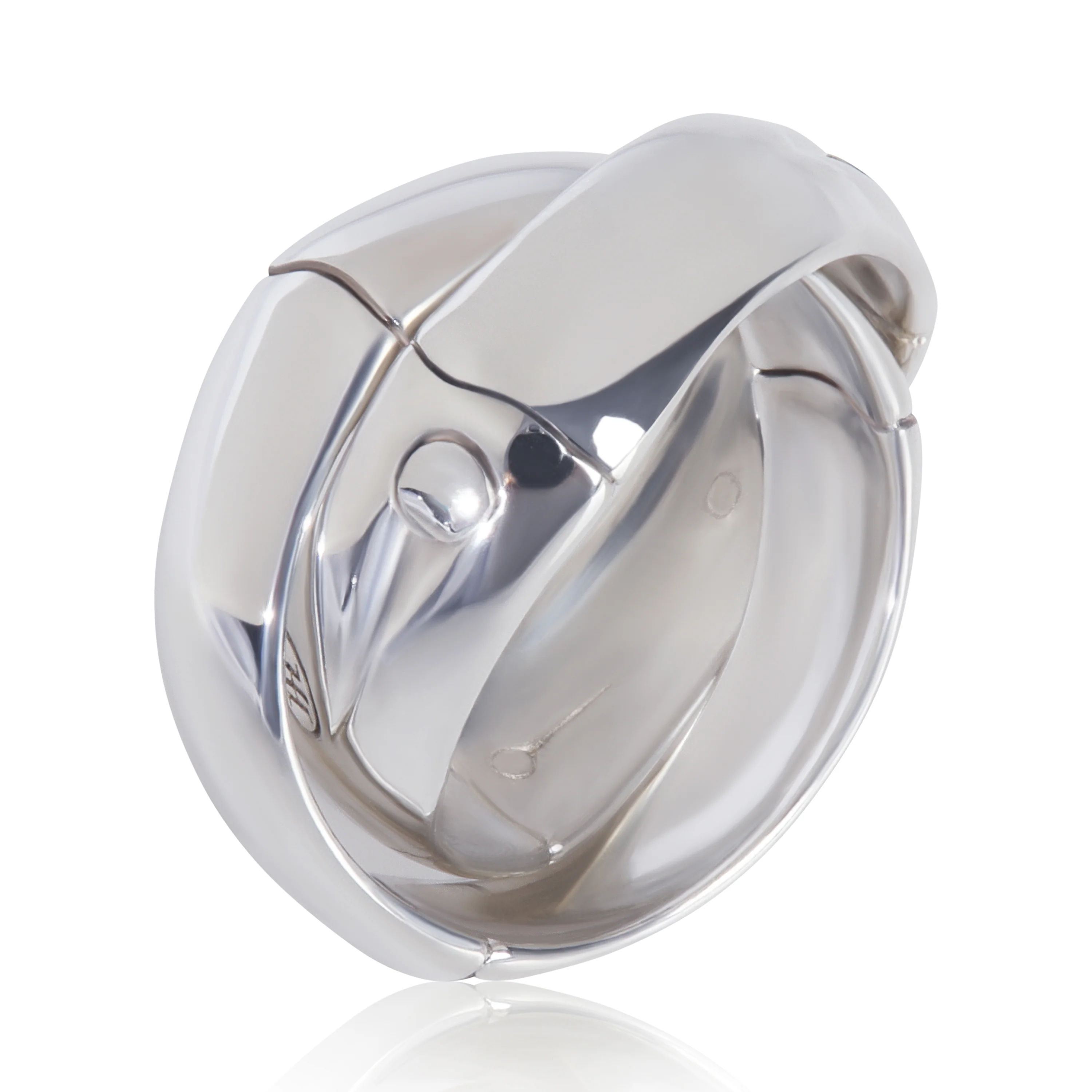 Sterling Silver Bamboo Interlocking Ring - Image 4