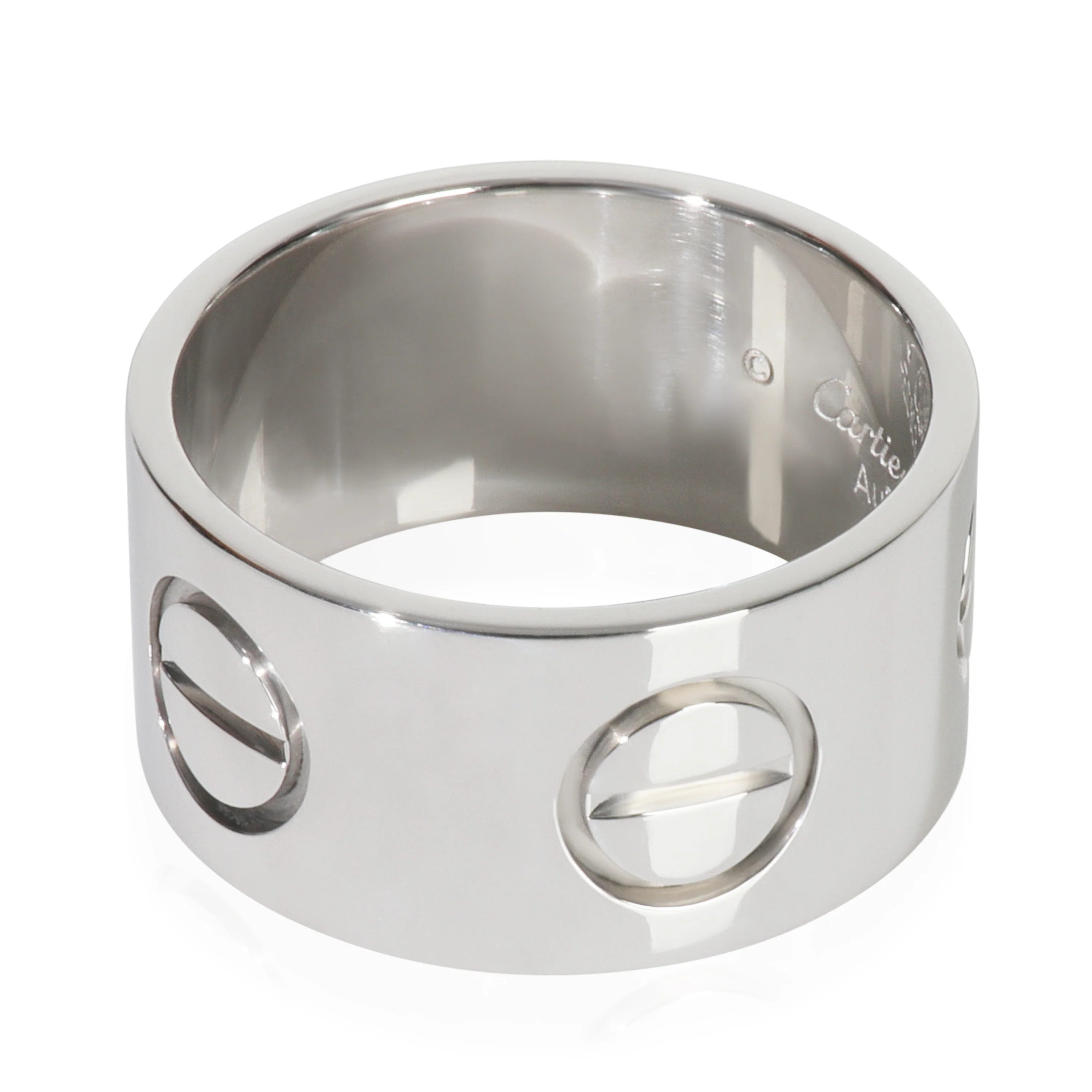 White Gold  Large Model Love Ring - Image 2