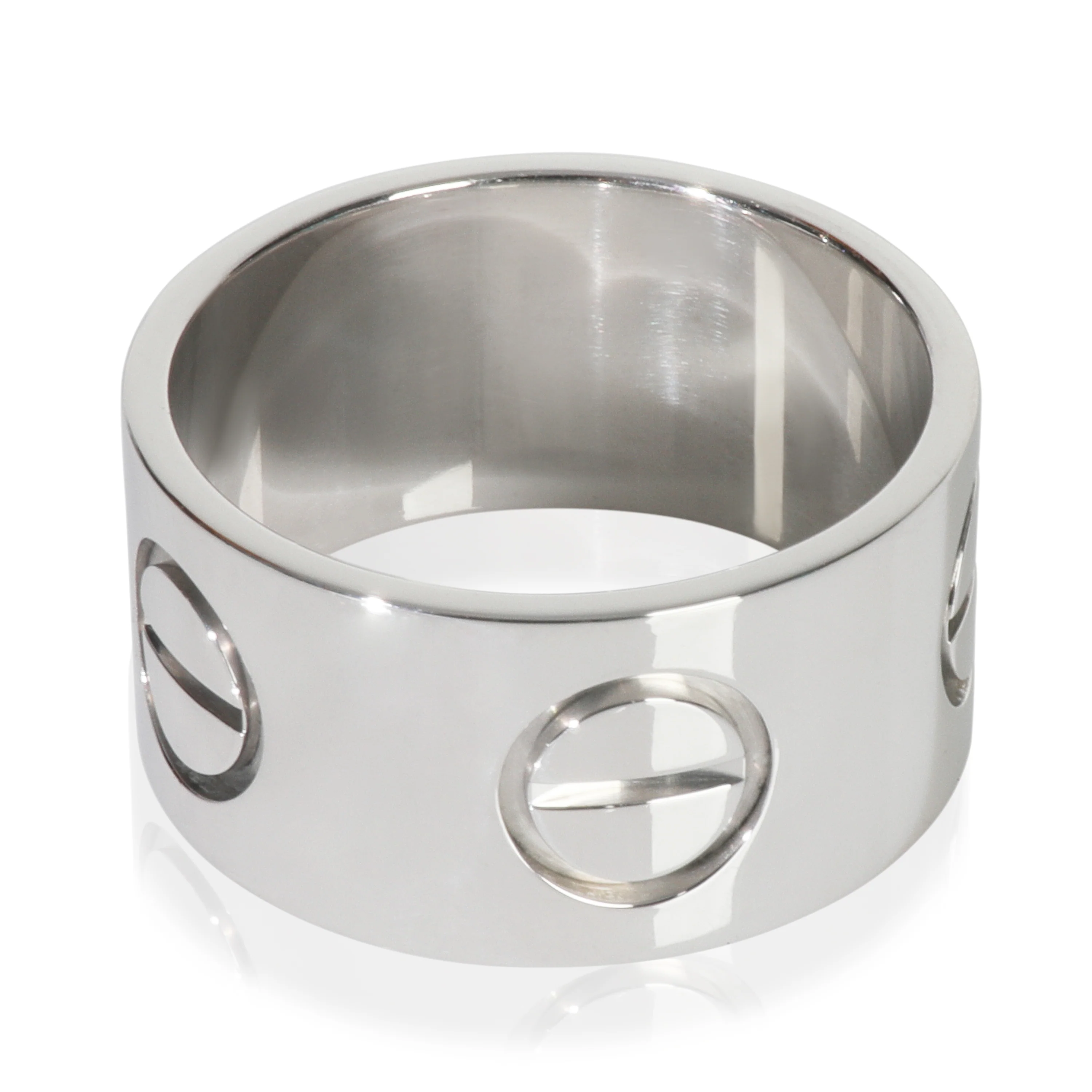 White Gold  Large Model Love Ring - Image 3