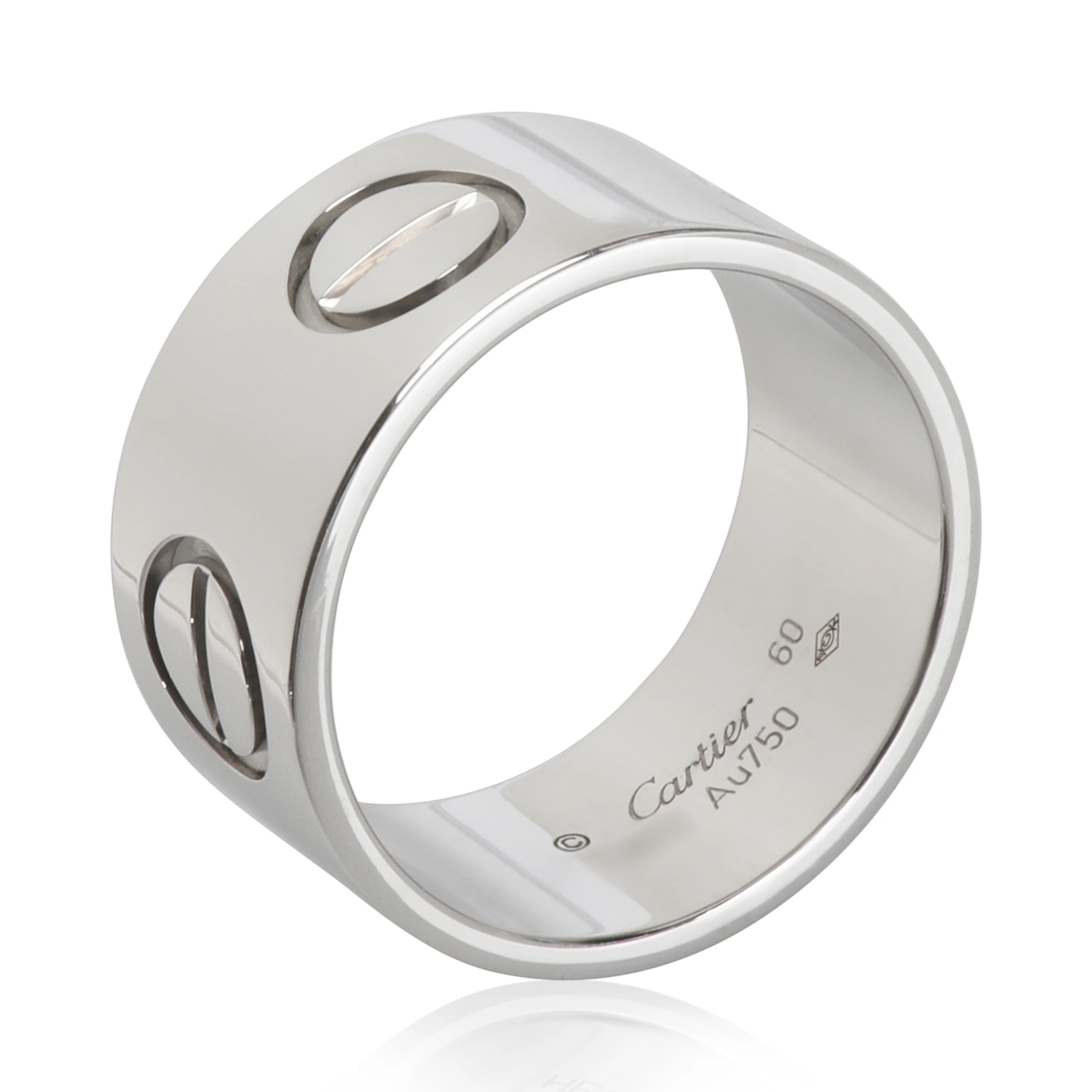 White Gold  Large Model Love Ring - Image 4