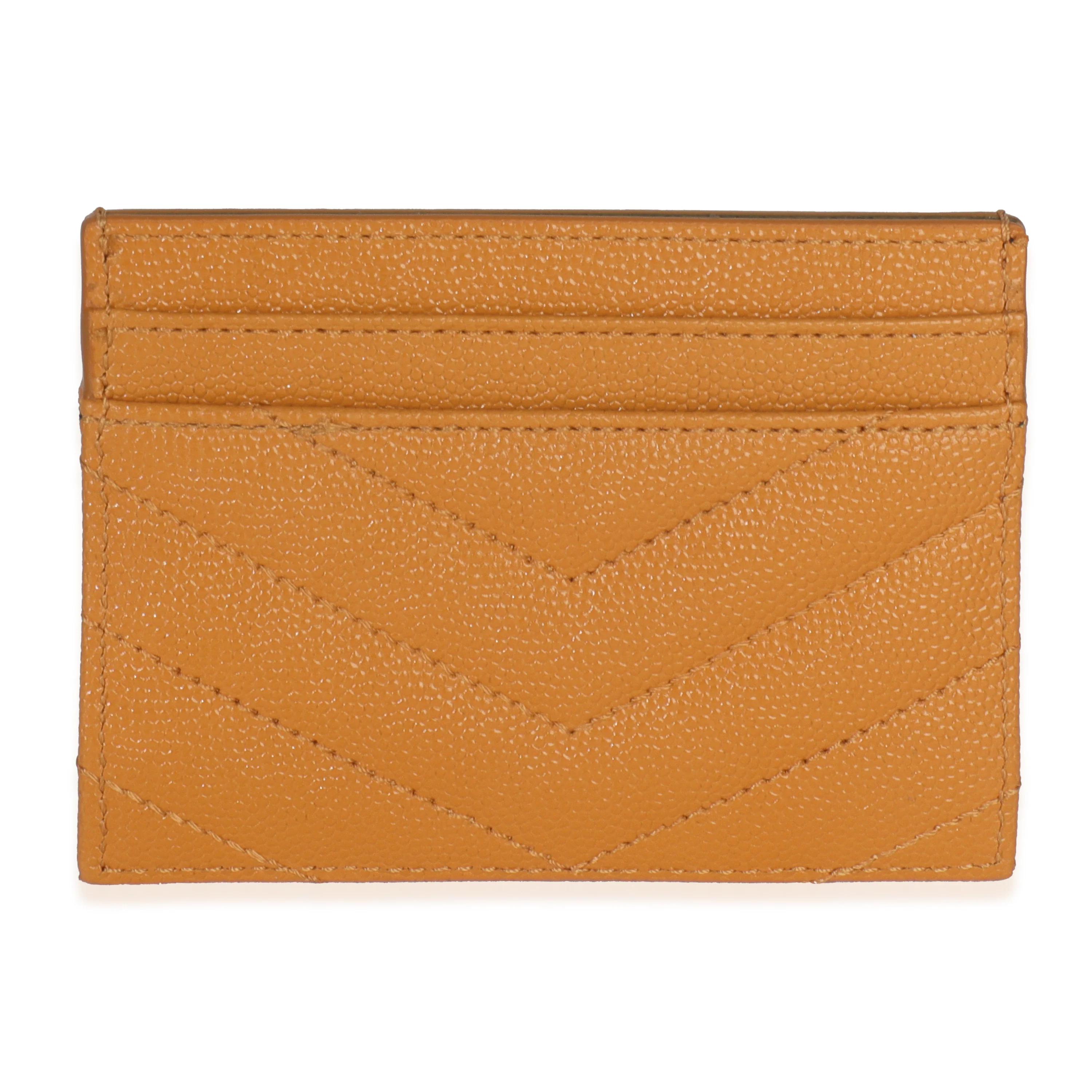 Senape Yellow Grain De Poudre Matelasse Cassandre Card Case - Image 4