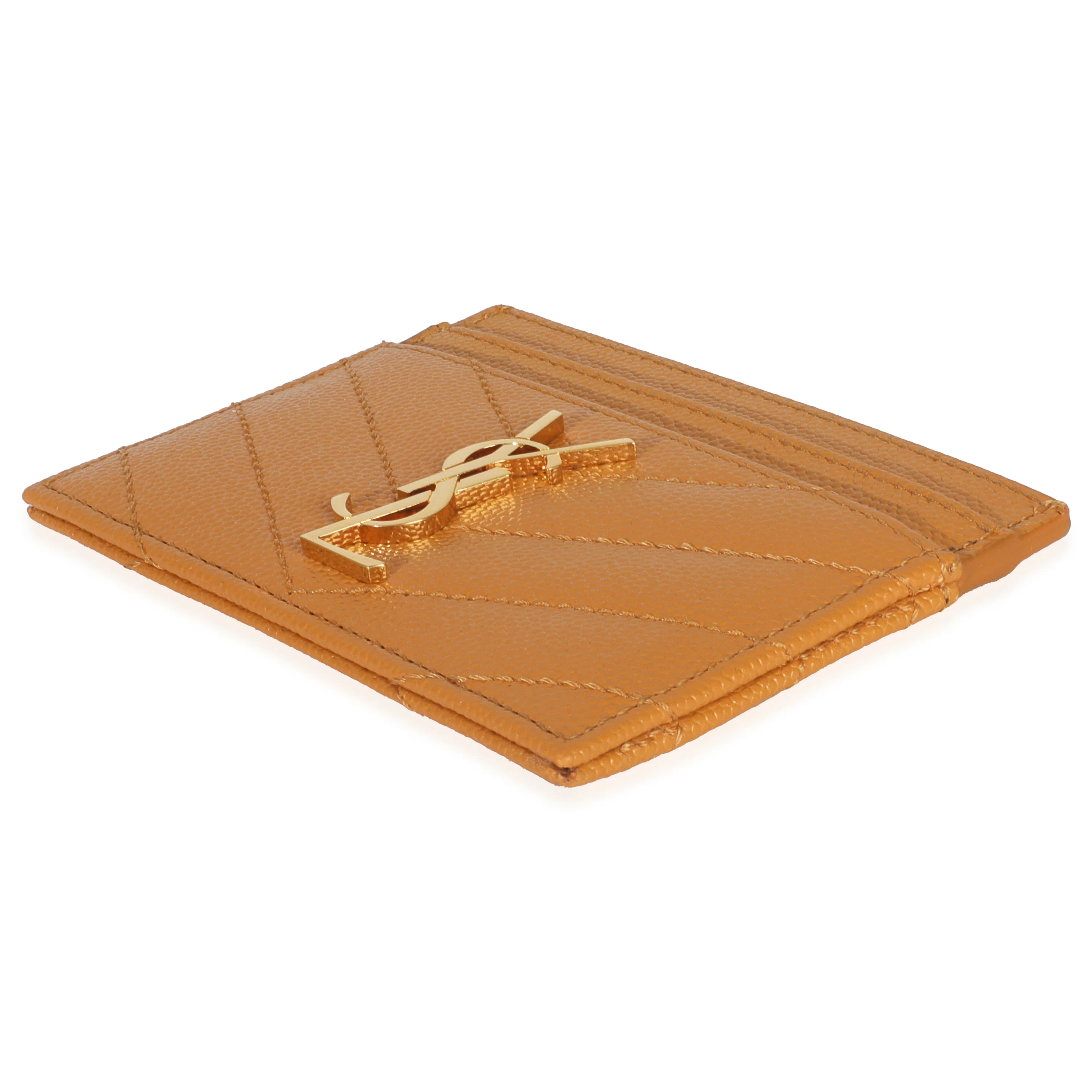 Senape Yellow Grain De Poudre Matelasse Cassandre Card Case - Image 7