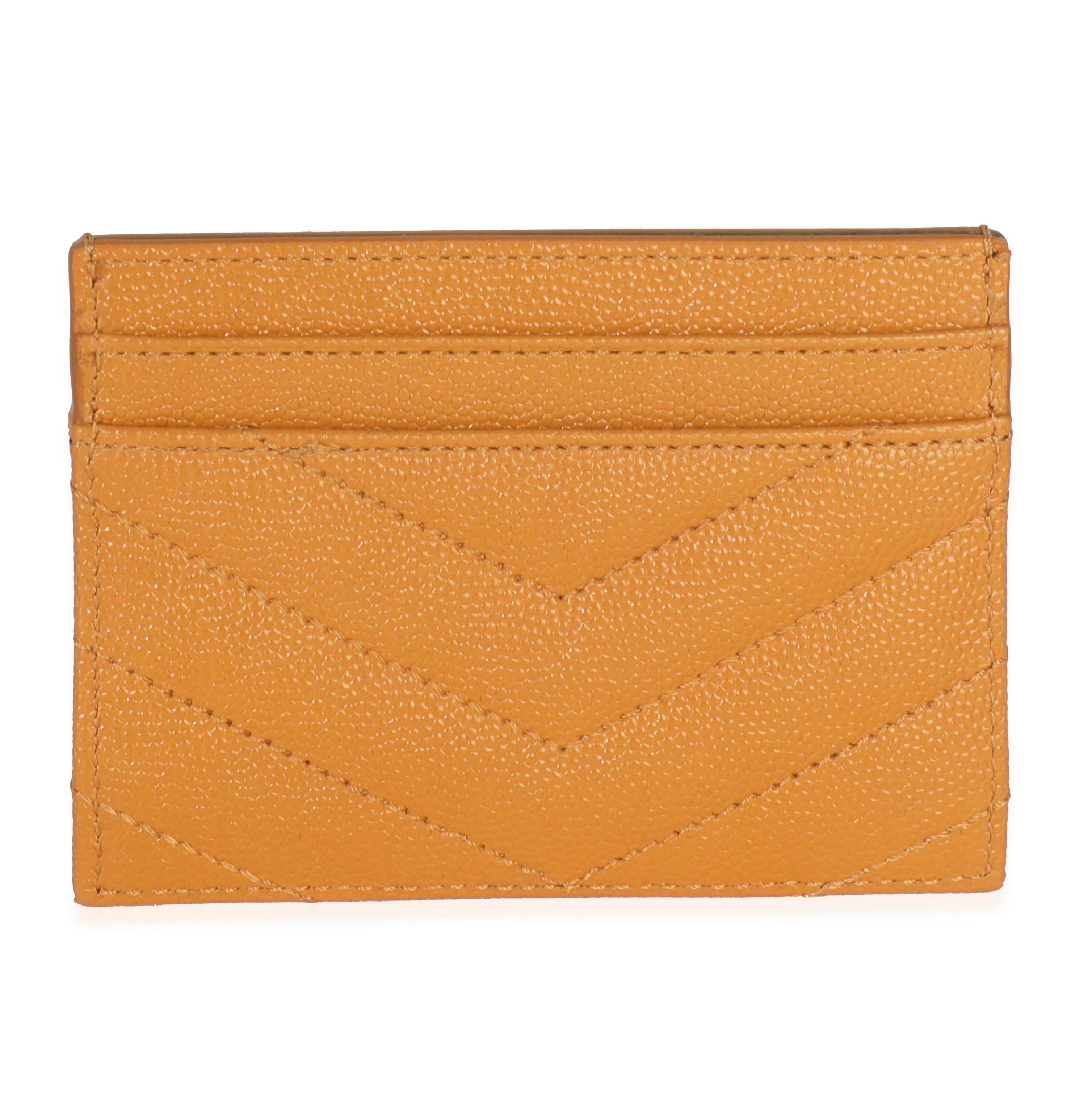 Senape Yellow Grain De Poudre Matelasse Cassandre Card Case - Image 4