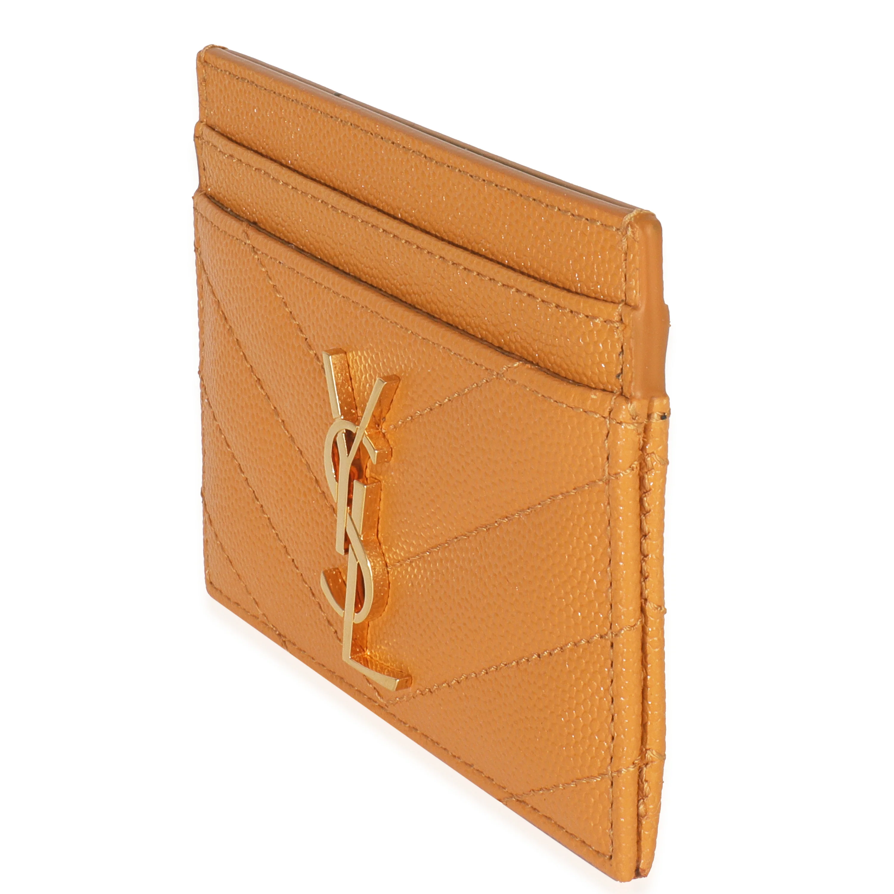 Senape Yellow Grain De Poudre Matelasse Cassandre Card Case - Image 2