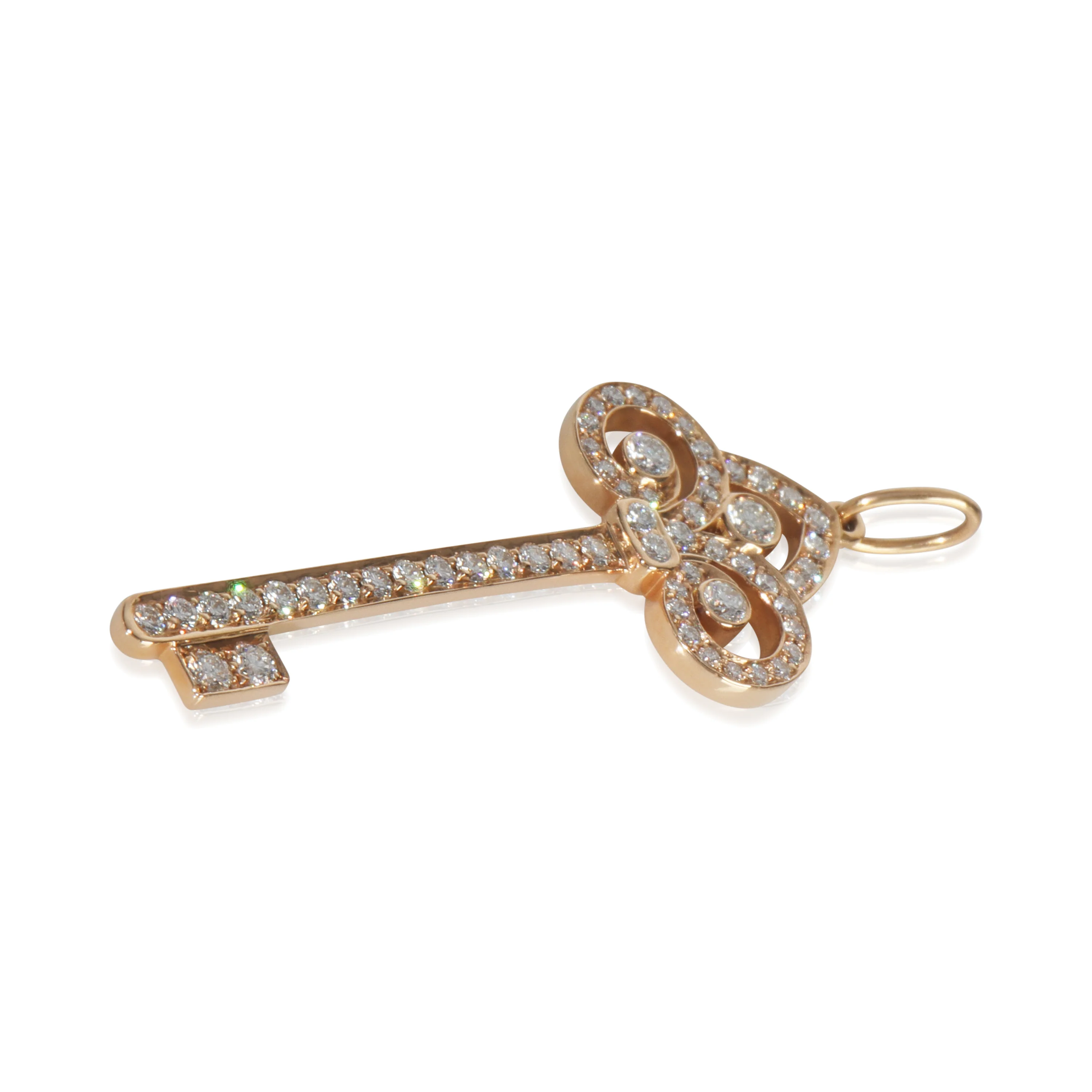 Rose Gold Diamond Fluer De Lis Pendant - Image 6