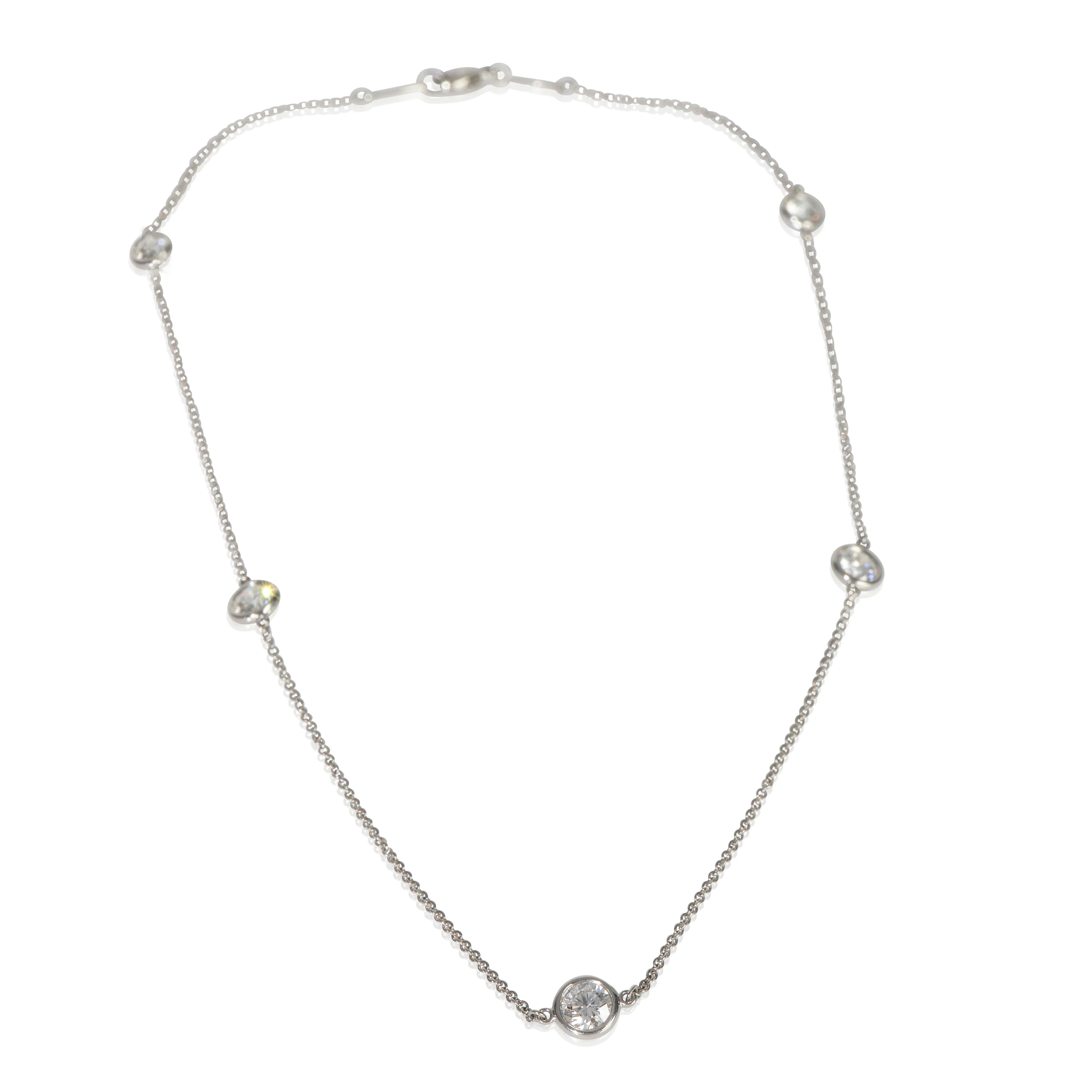 Platinum Diamond Elsa Peretti Diamond By The Yard Necklace - Image 3