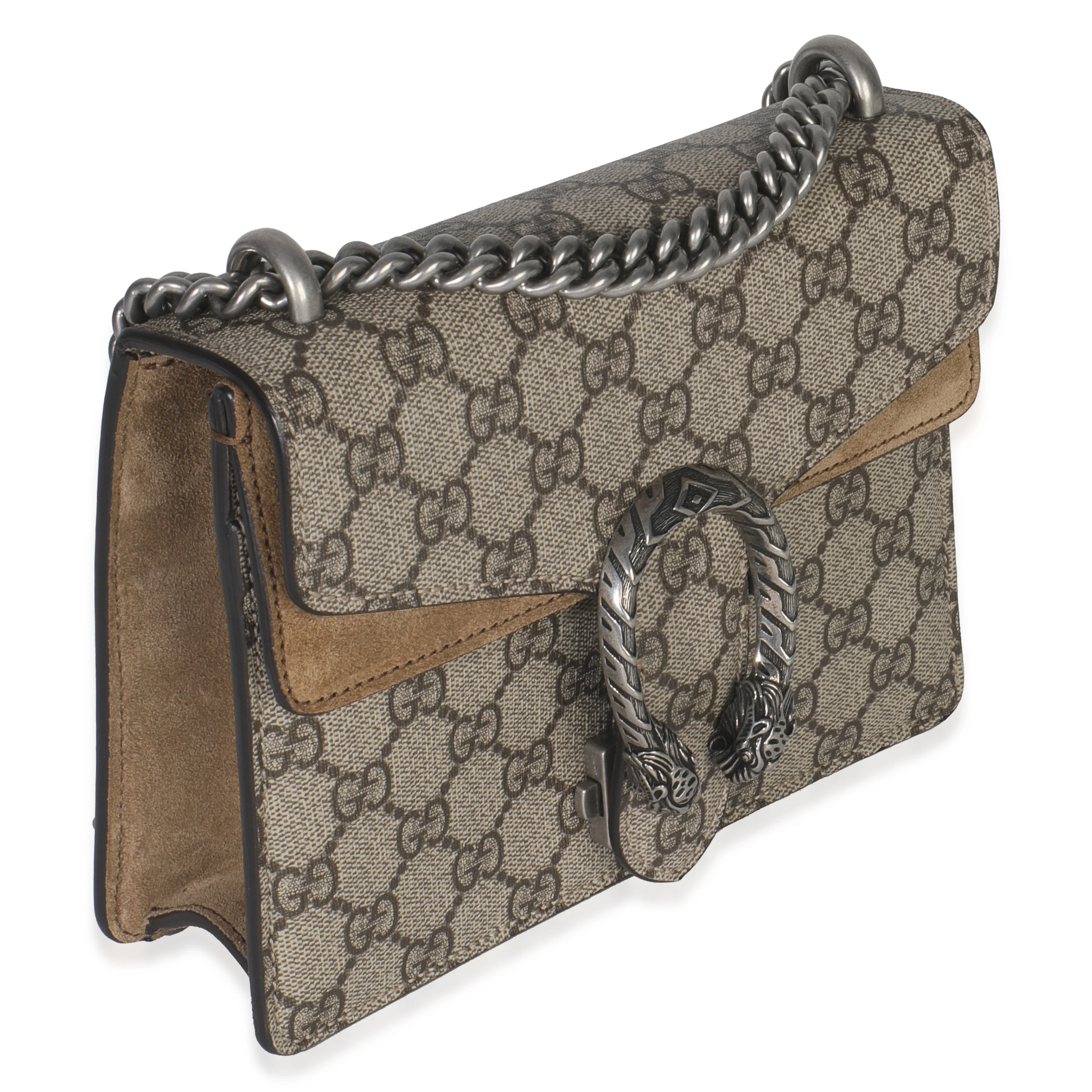 Taupe GG Supreme Canvas Mini Dionysus Shoulder Bag - Image 3
