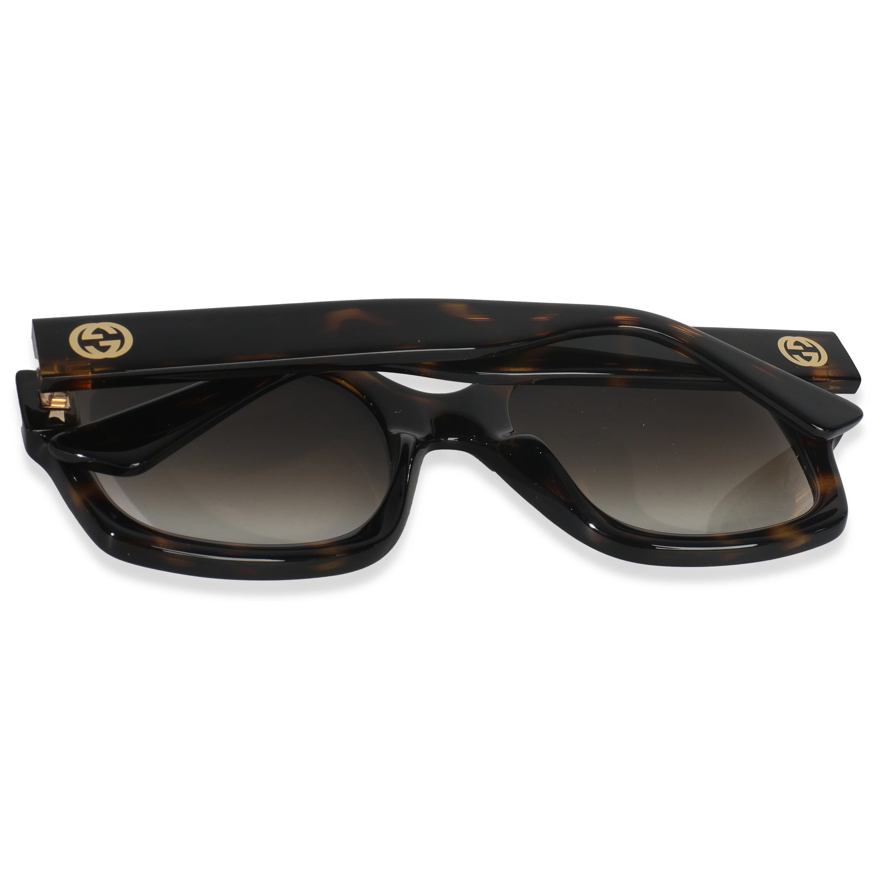 Brown Acetate Gradient Square Lens GG Sunglasses - Image 4