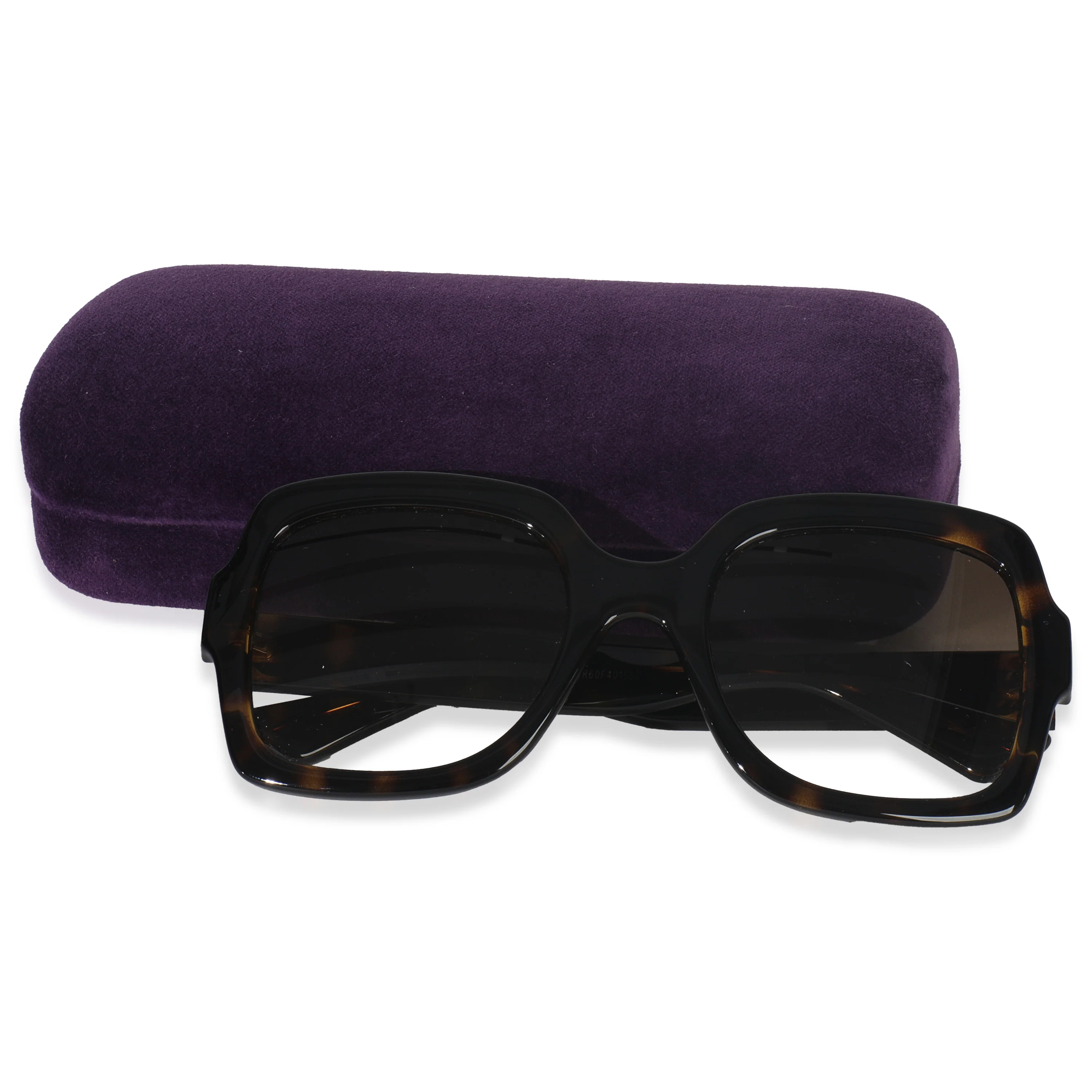 Brown Acetate Gradient Square Lens GG Sunglasses - Image 5
