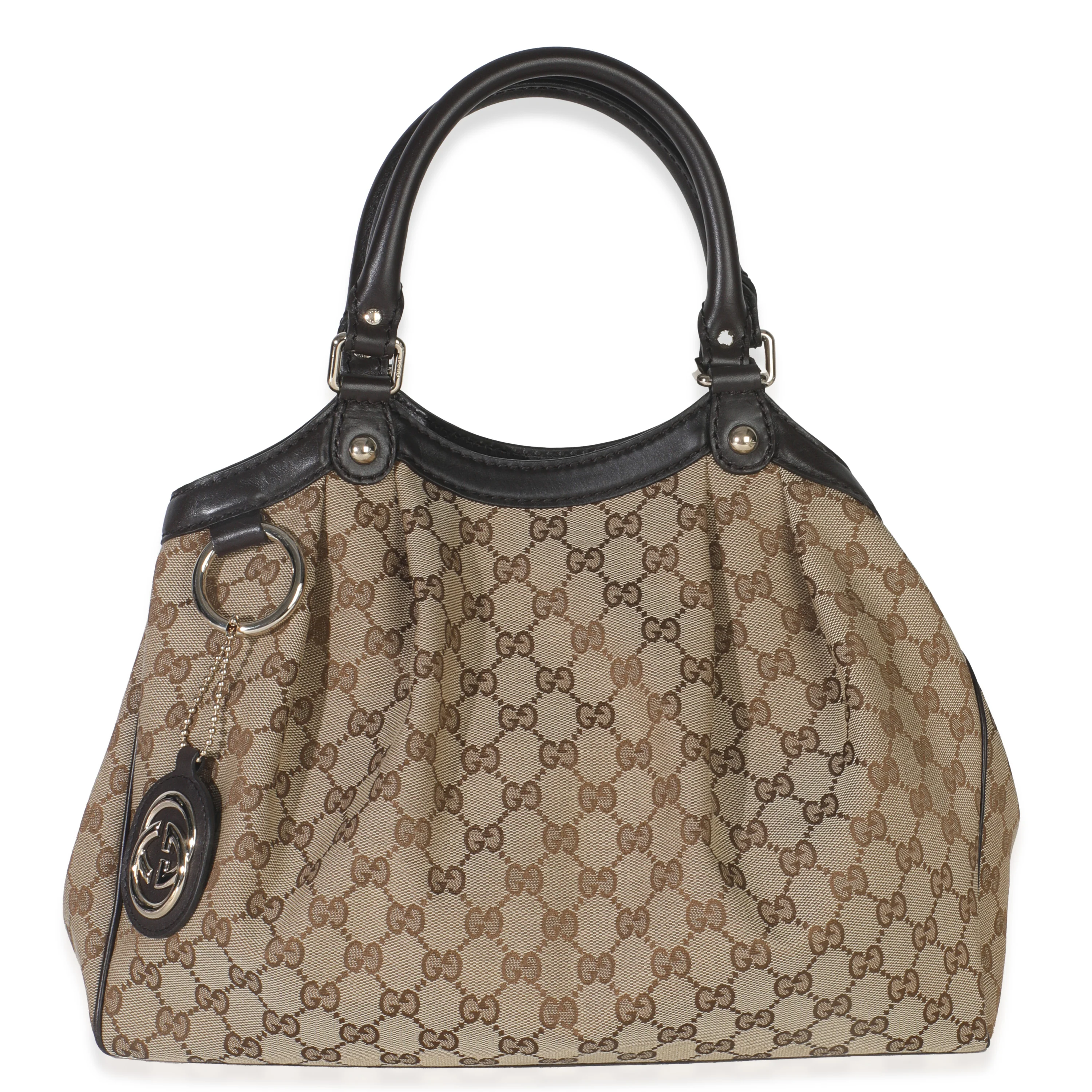 Beige GG Canvas Medium Sukey Tote