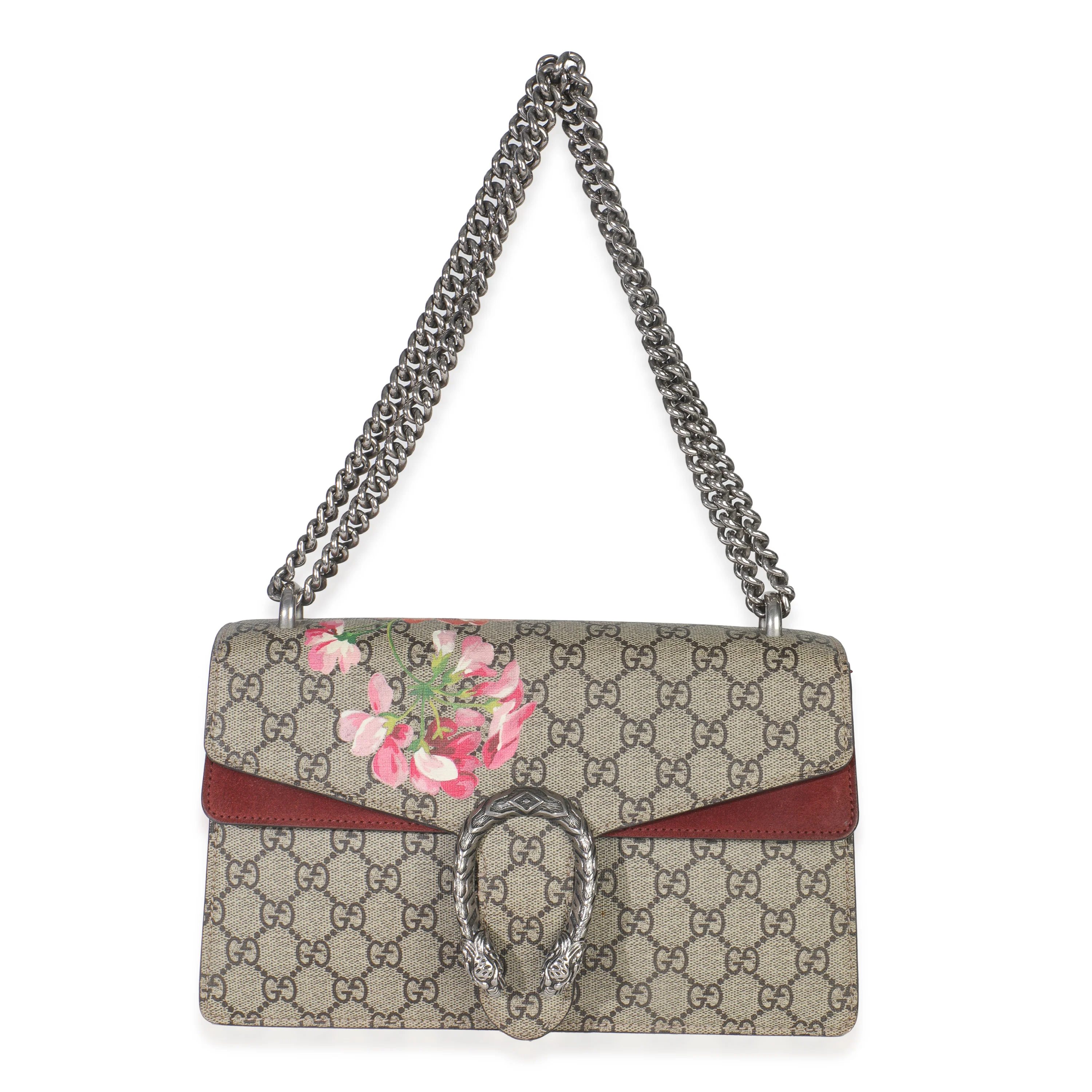 Beige Multicolor Dry Rose GG Supreme Canvas Blooms Small Dionysus Bag - Image 8