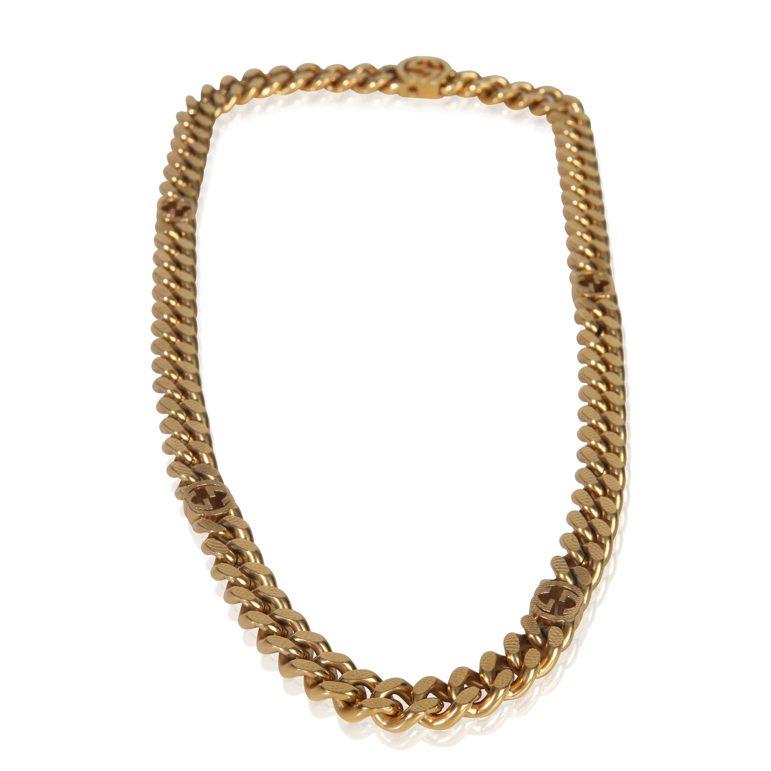 Gold-Plated  Interlocking GG Necklace - Image 3