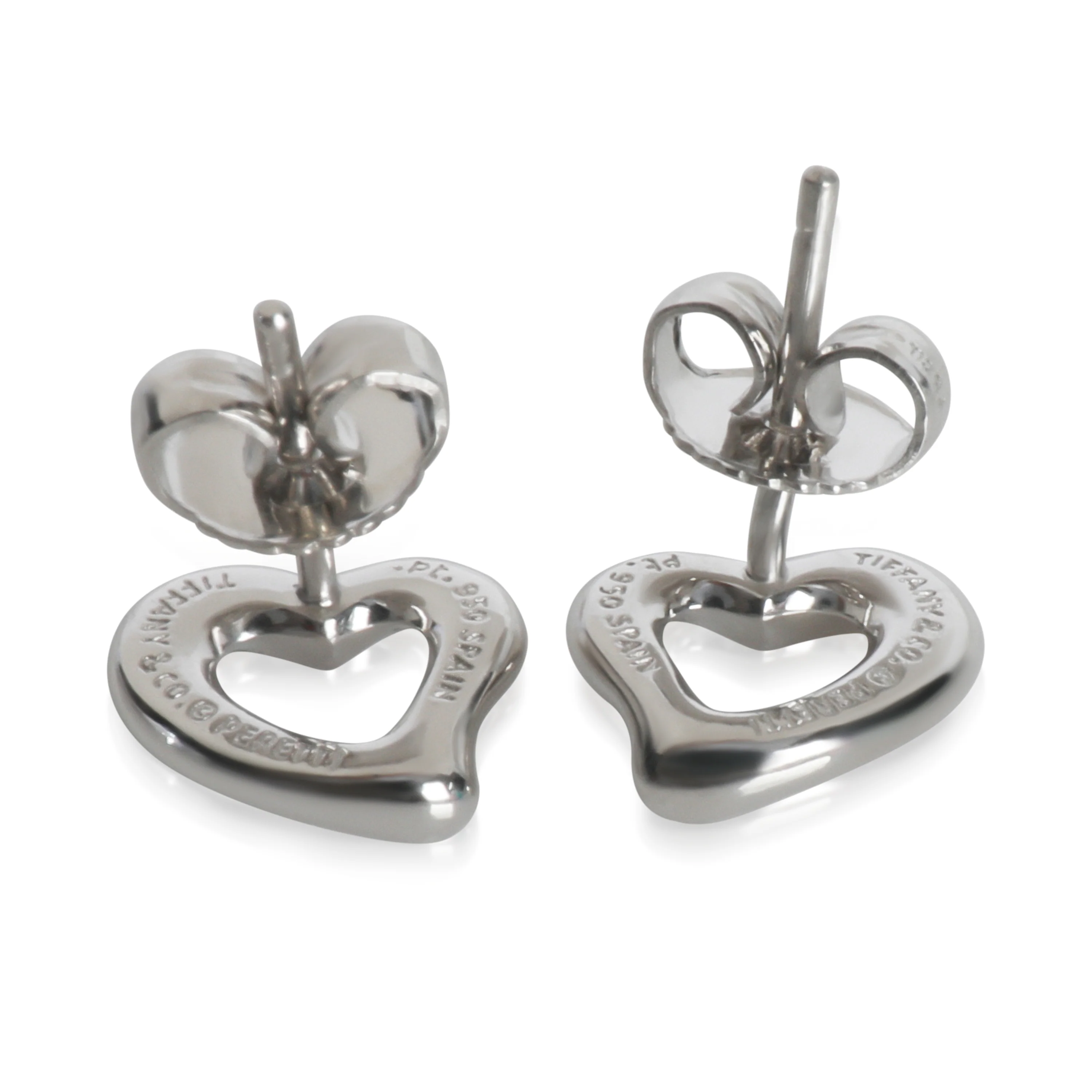 Platinum Diamond Elsa Peretti Open Heart Earrings - Image 3