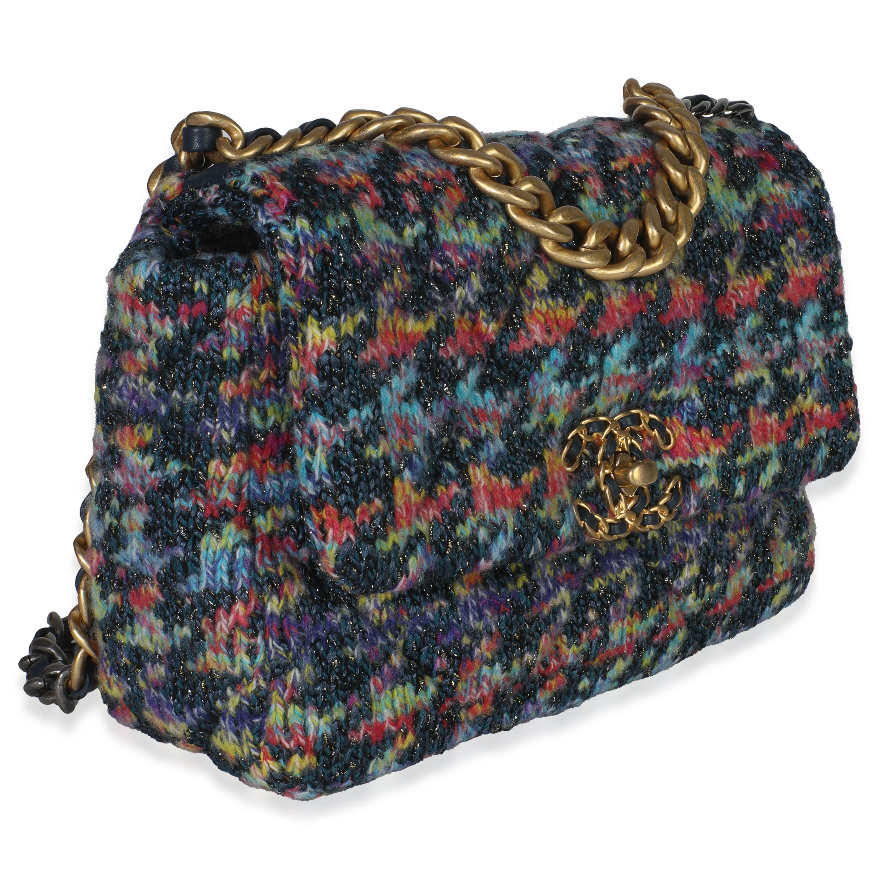 Multicolor Wool Tweed Medium Chanel 19 Flap Bag - Image 3