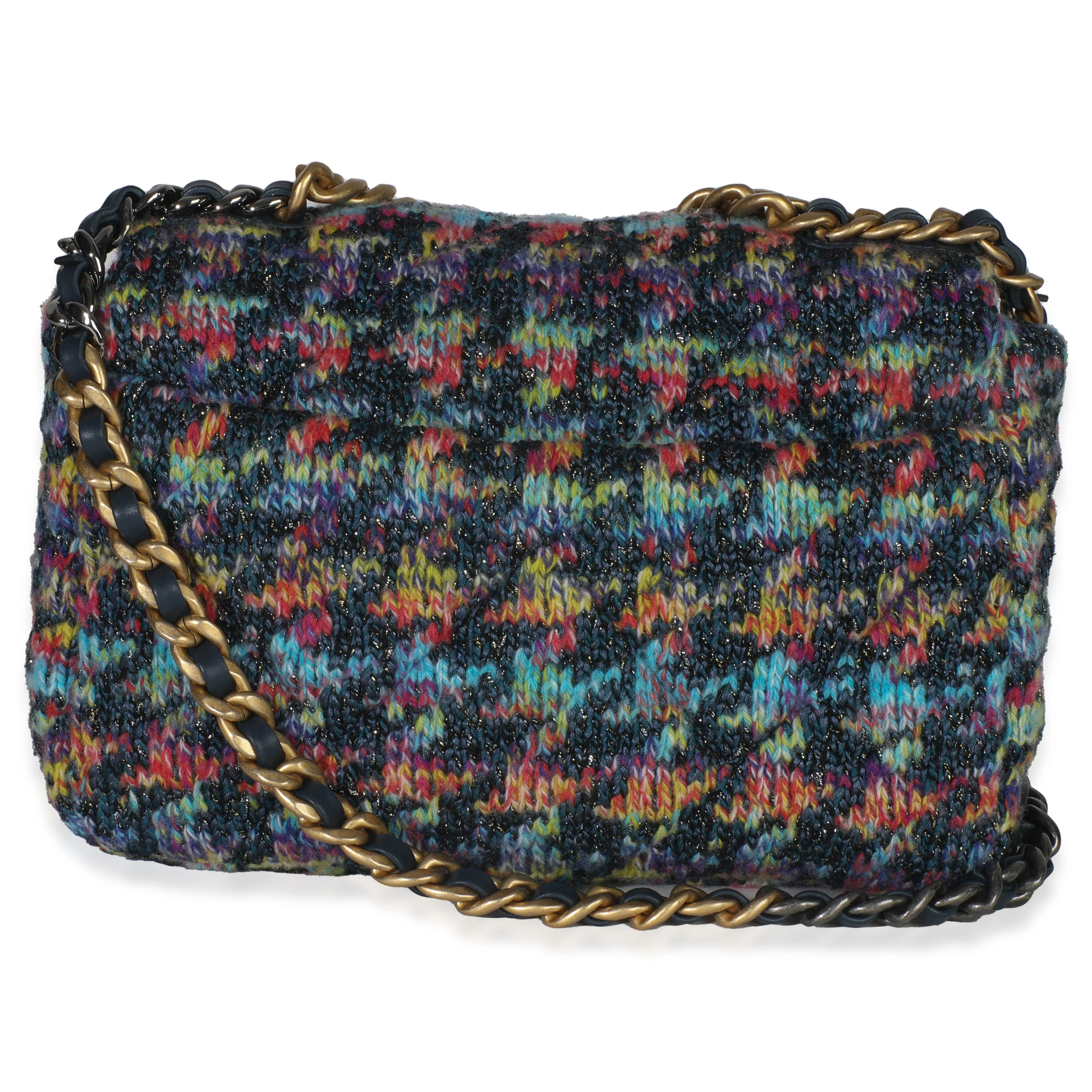 Multicolor Wool Tweed Medium Chanel 19 Flap Bag - Image 4