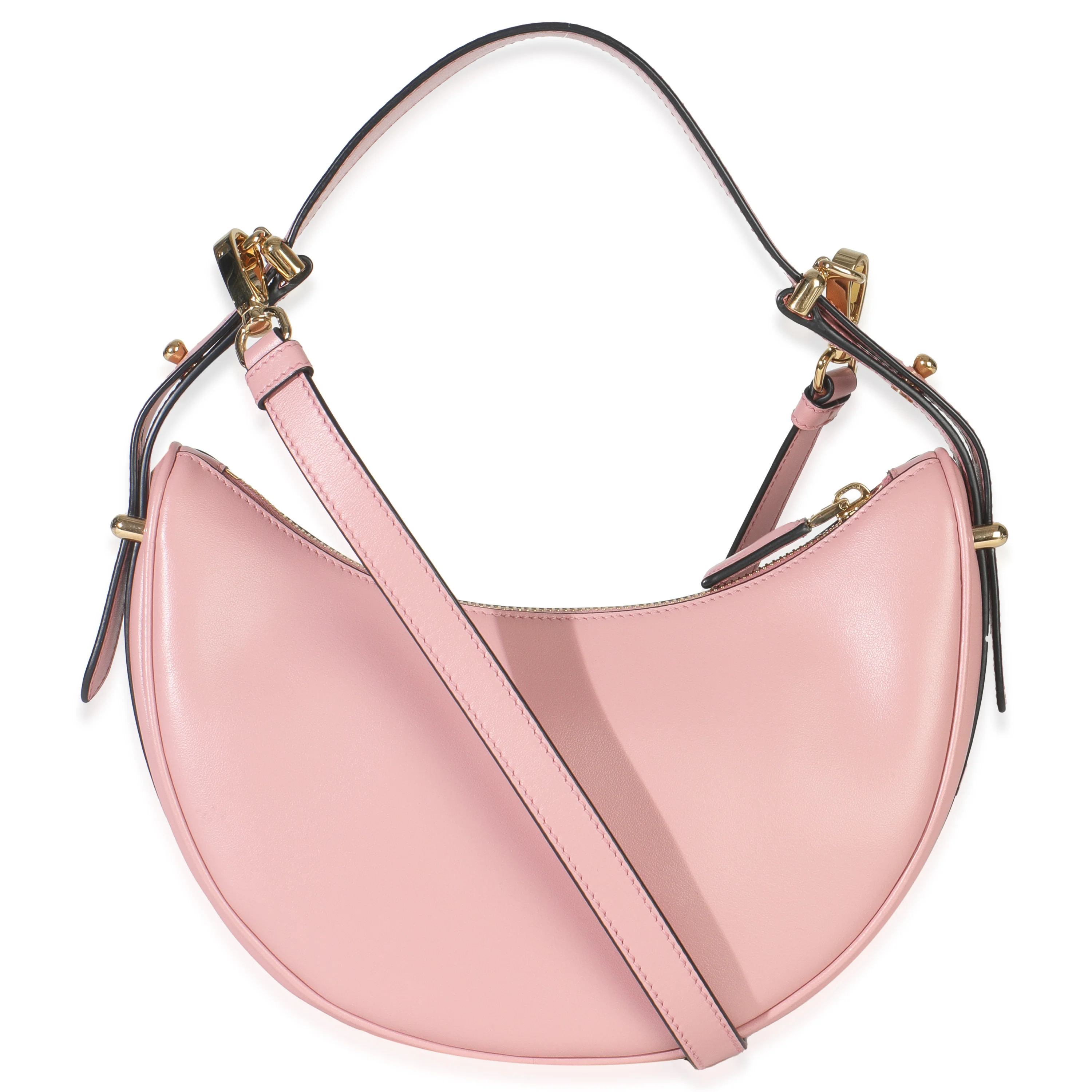 Pink Smooth Calfskin Arque Half Moon Hobo - Image 4