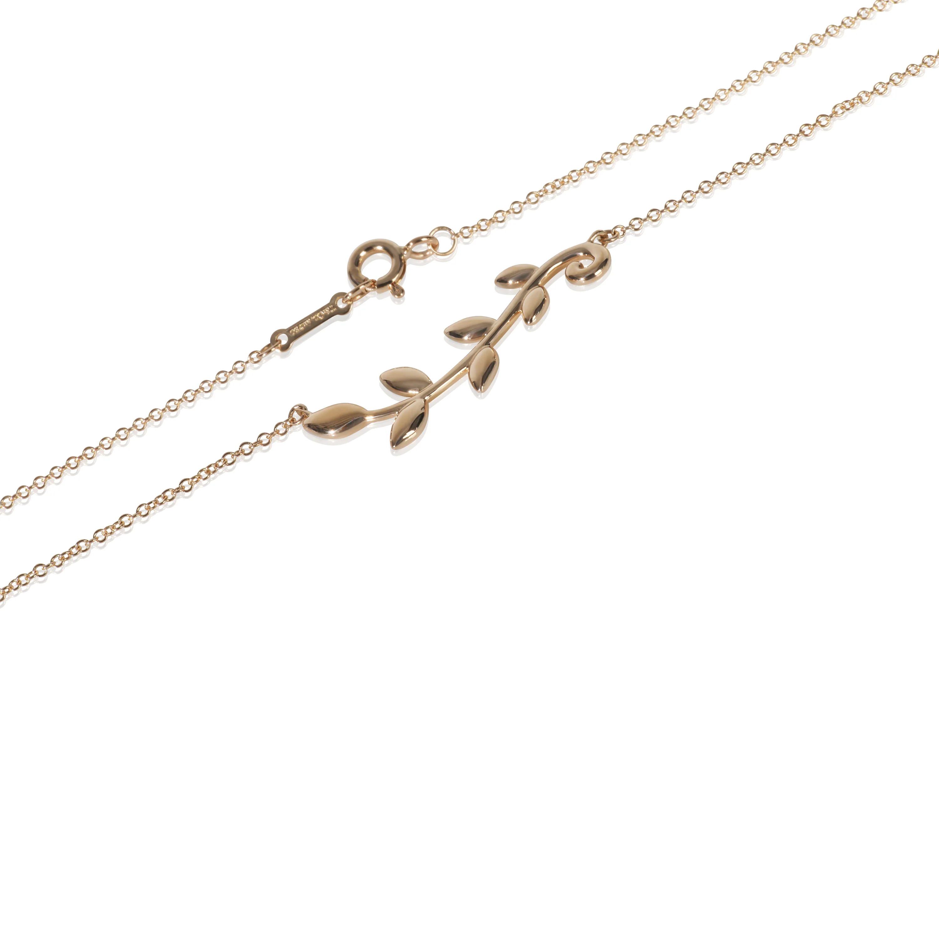 Rose Gold  Paloma Picasso Olive Leaf Necklace - Image 3