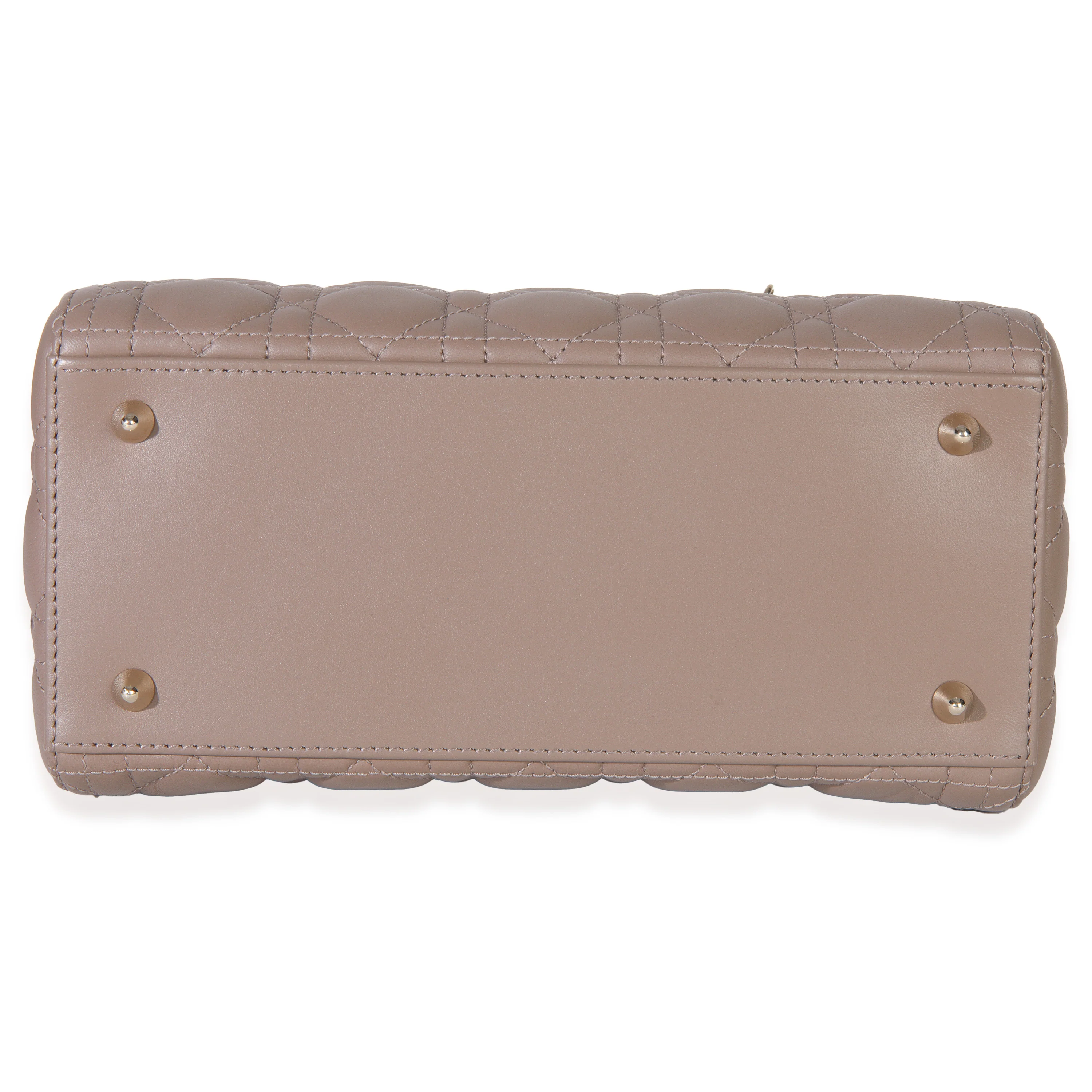 Taupe Lambskin Cannage Medium Lady Dior - Image 7