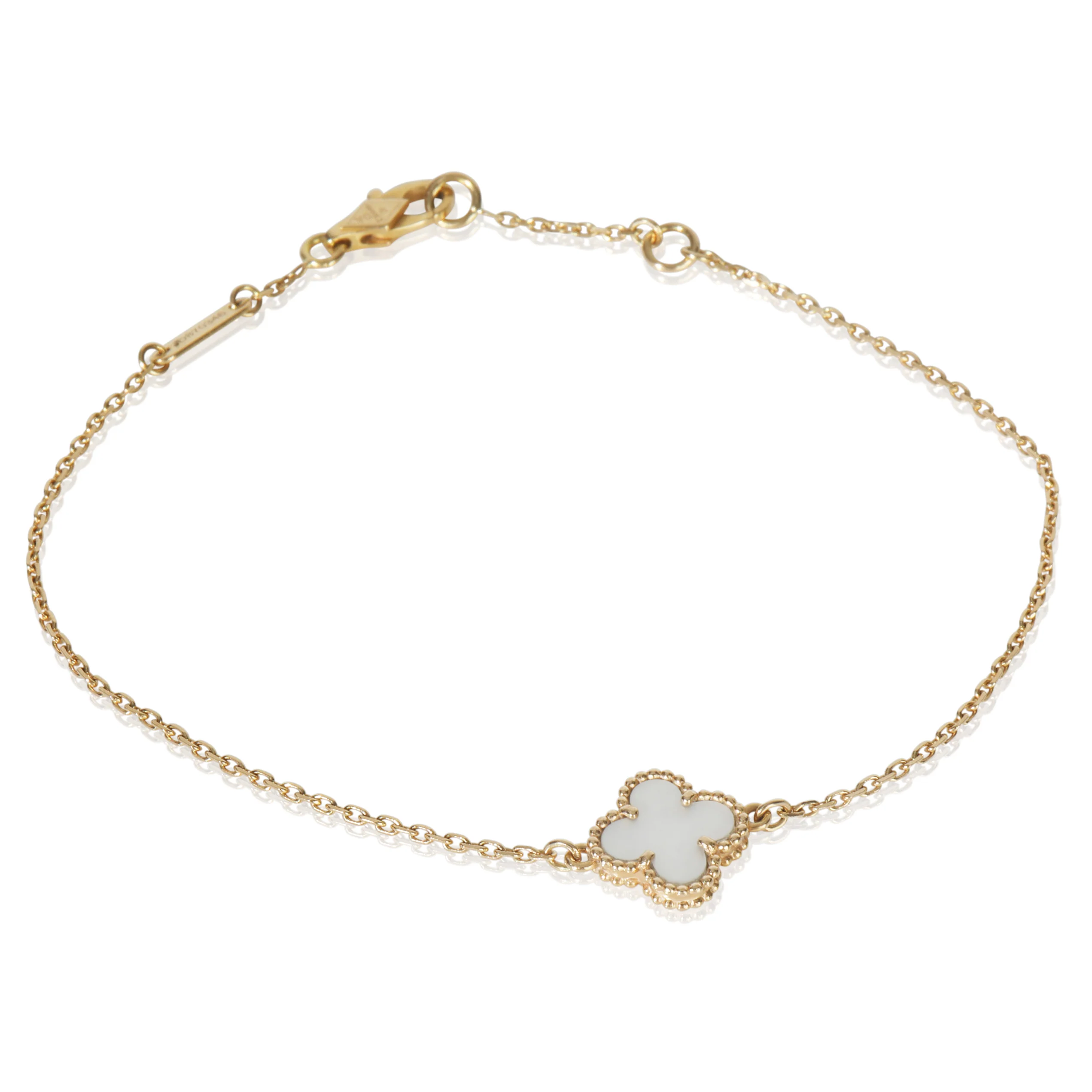 Yellow Gold Mabe Pearl Sweet Alhambra Bracelet
