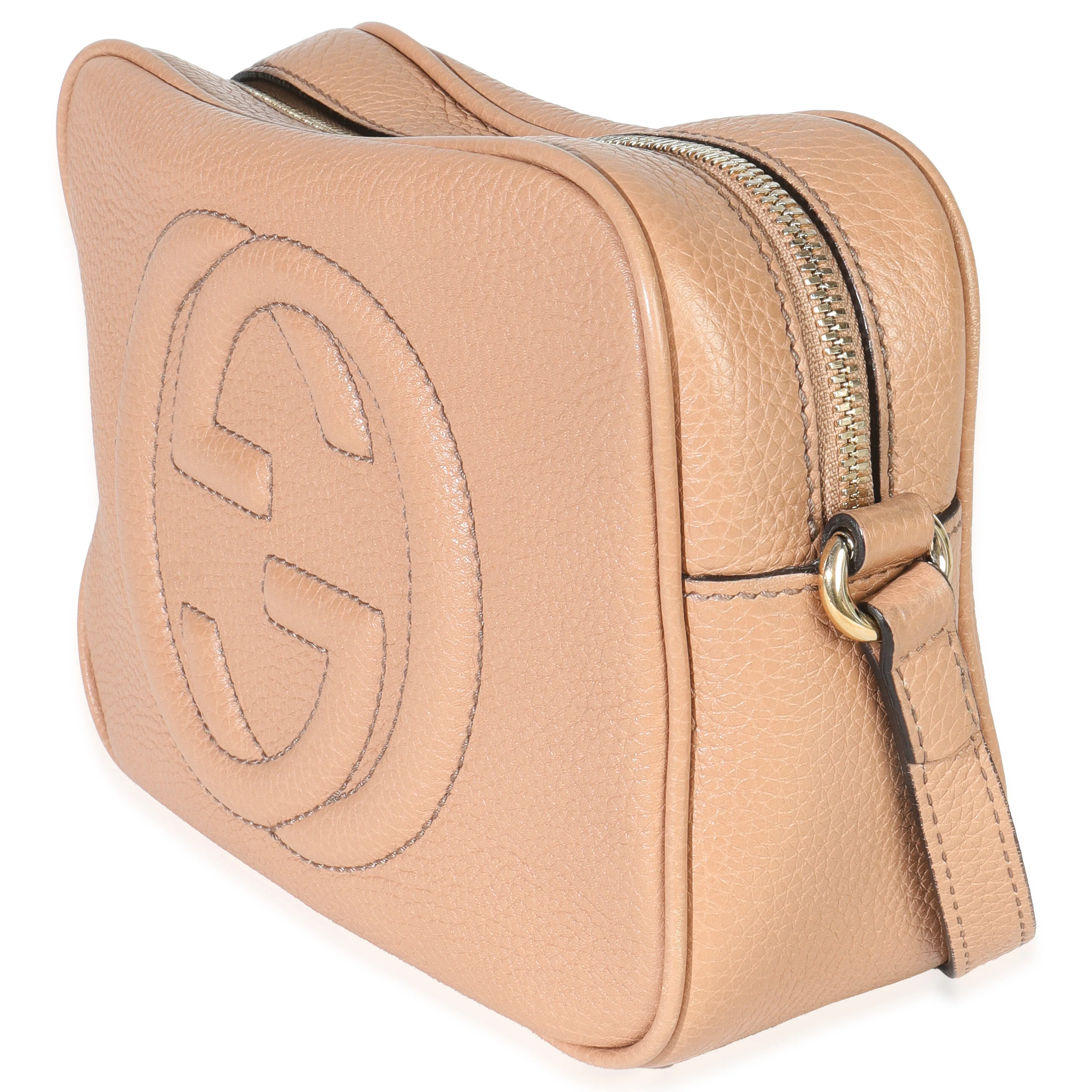 Beige Pebbled Calfskin Small Soho Disco Crossbody - Image 2