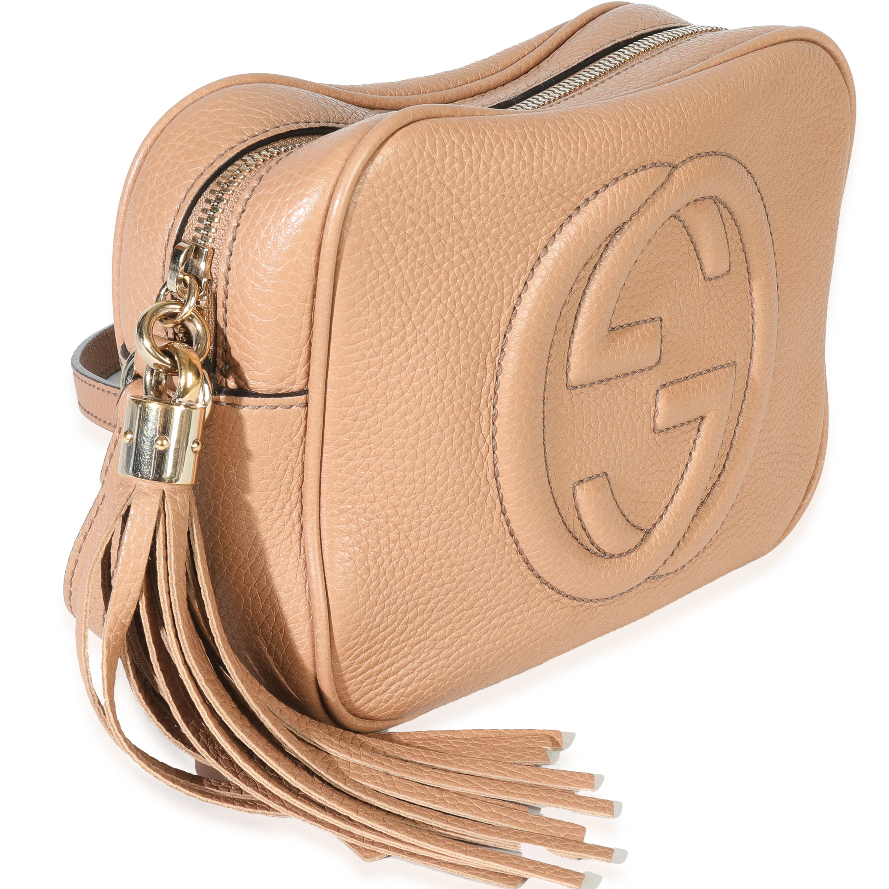 Beige Pebbled Calfskin Small Soho Disco Crossbody - Image 3