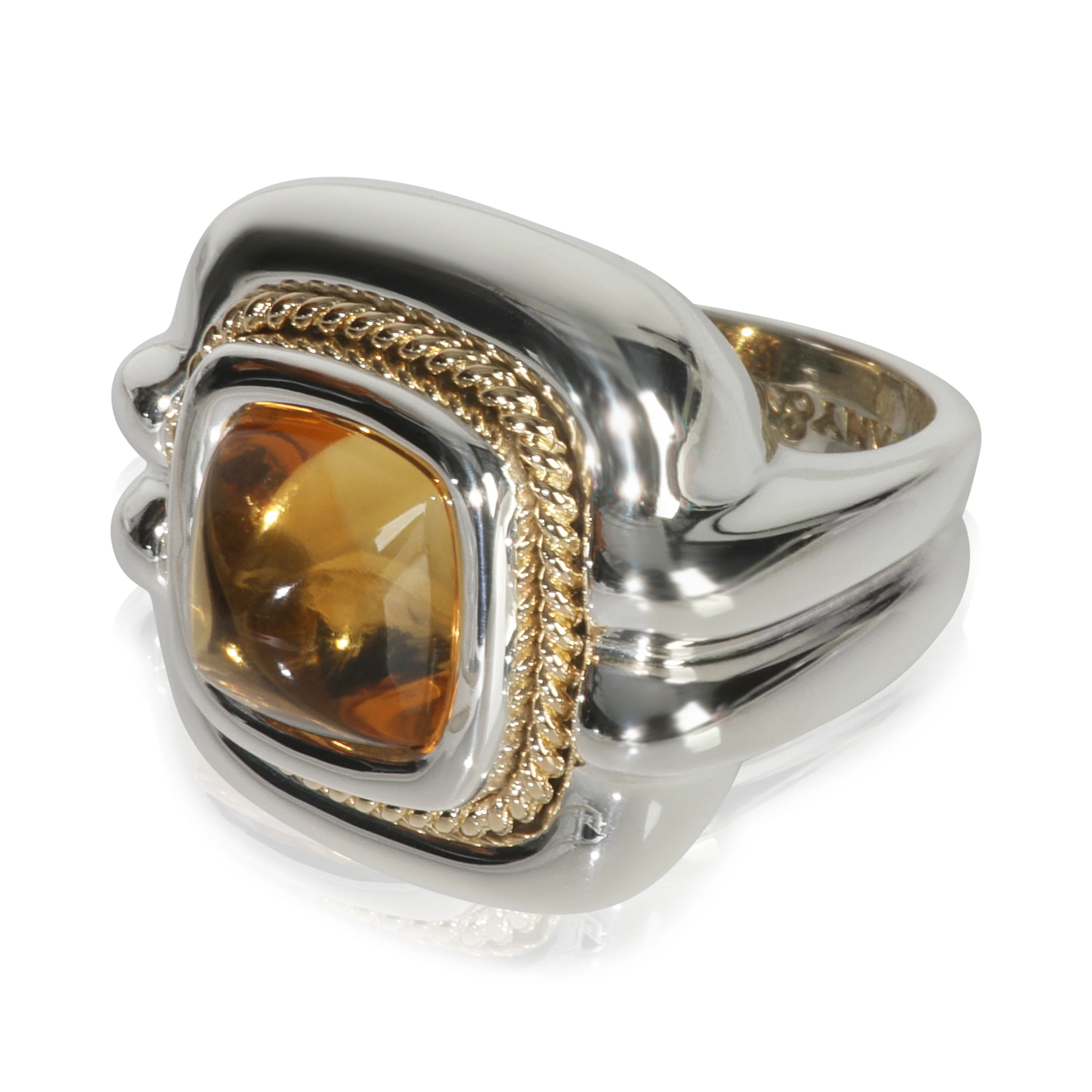 Yellow Gold & Sterling Silver Citrine Ring - Image 2