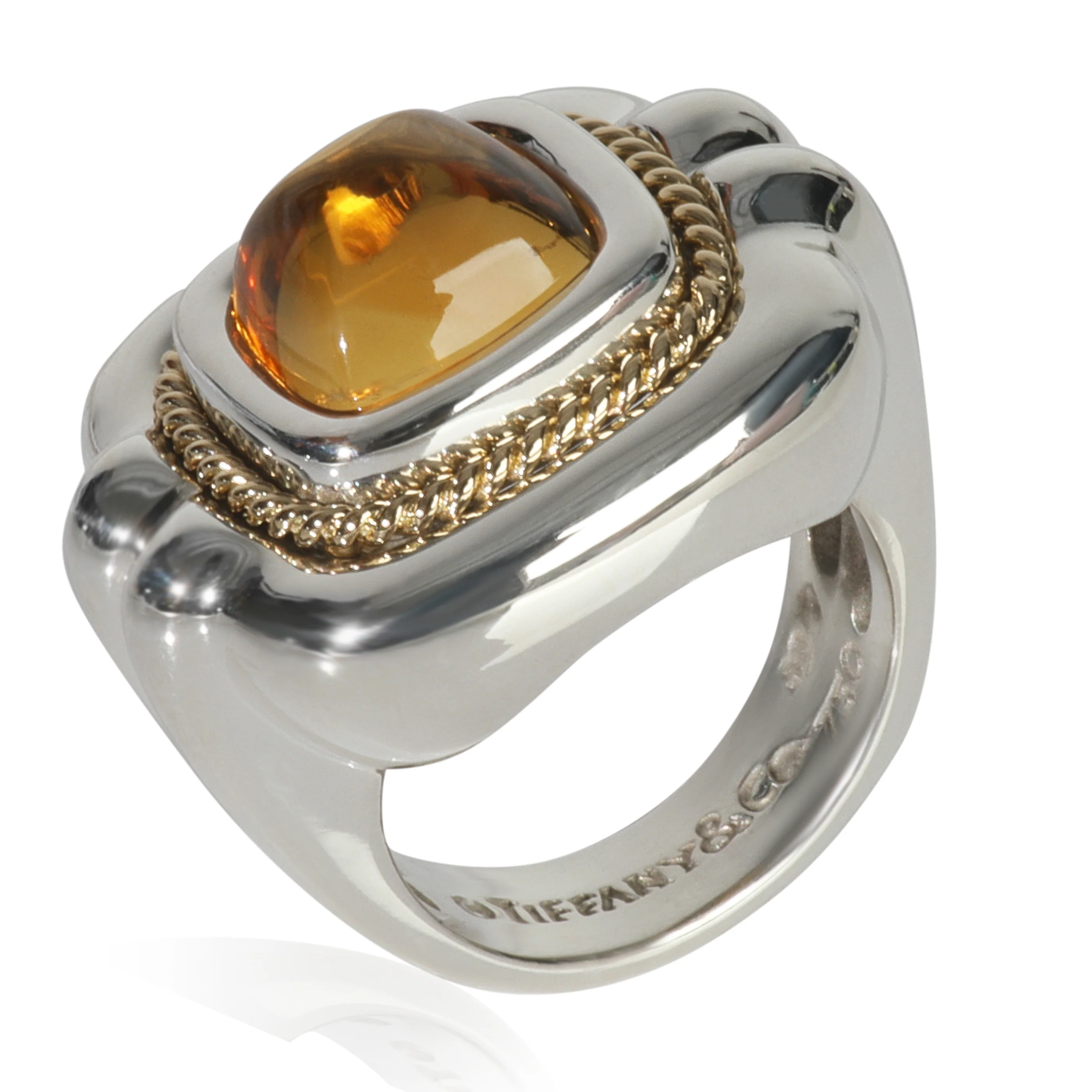 Yellow Gold & Sterling Silver Citrine Ring - Image 4
