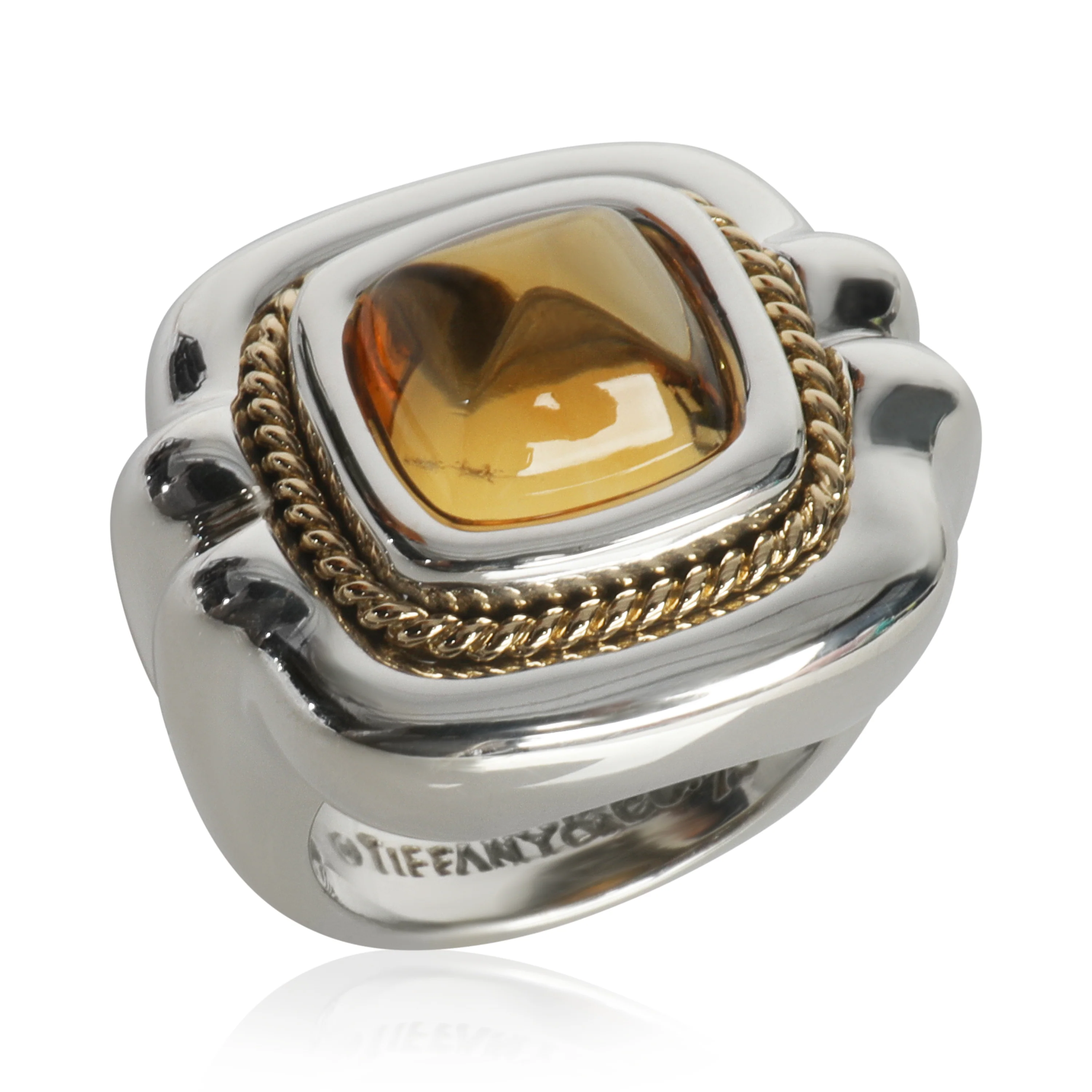 Yellow Gold & Sterling Silver Citrine Ring - Image 6