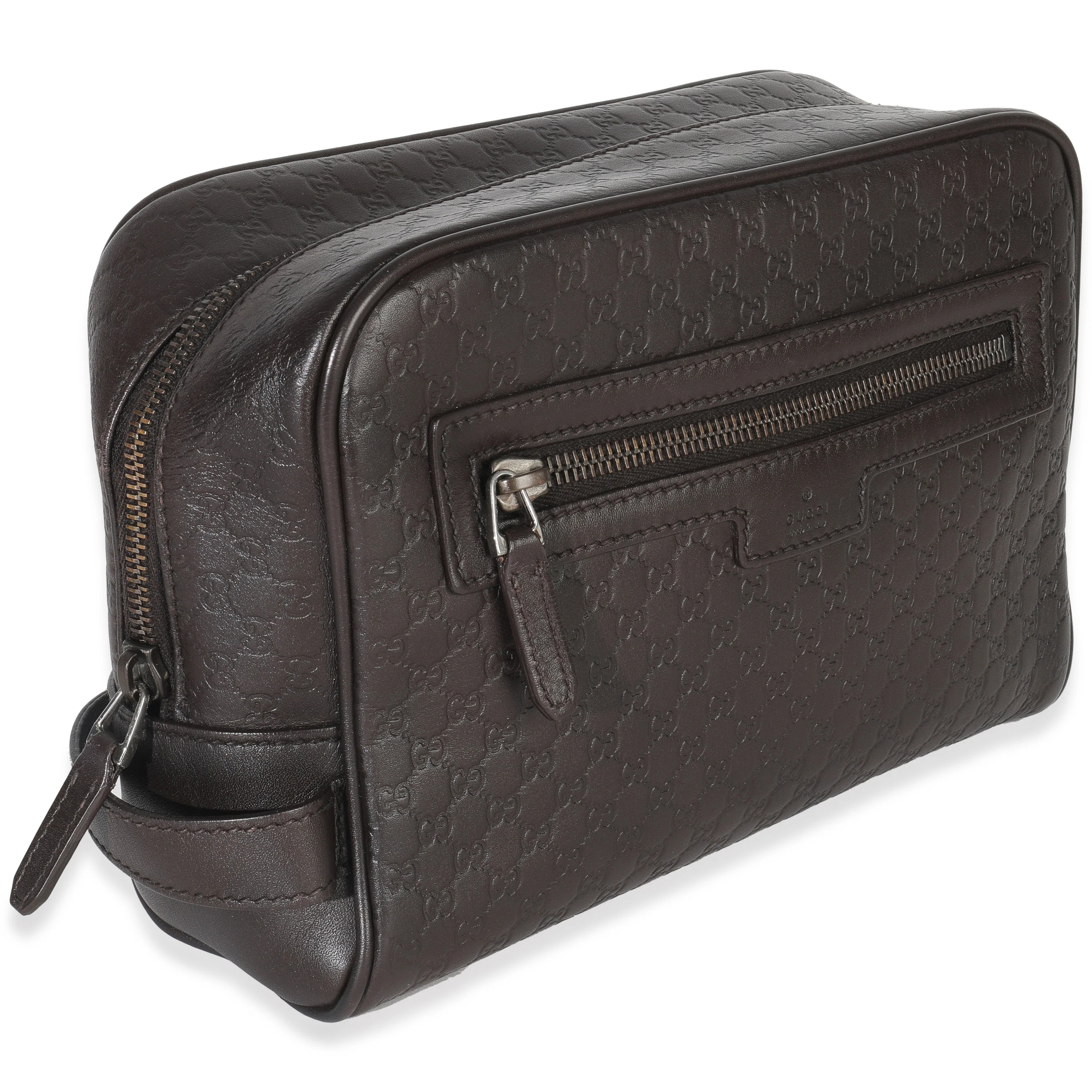 Brown Microguccissima Calfskin Toiletry Case - Image 3