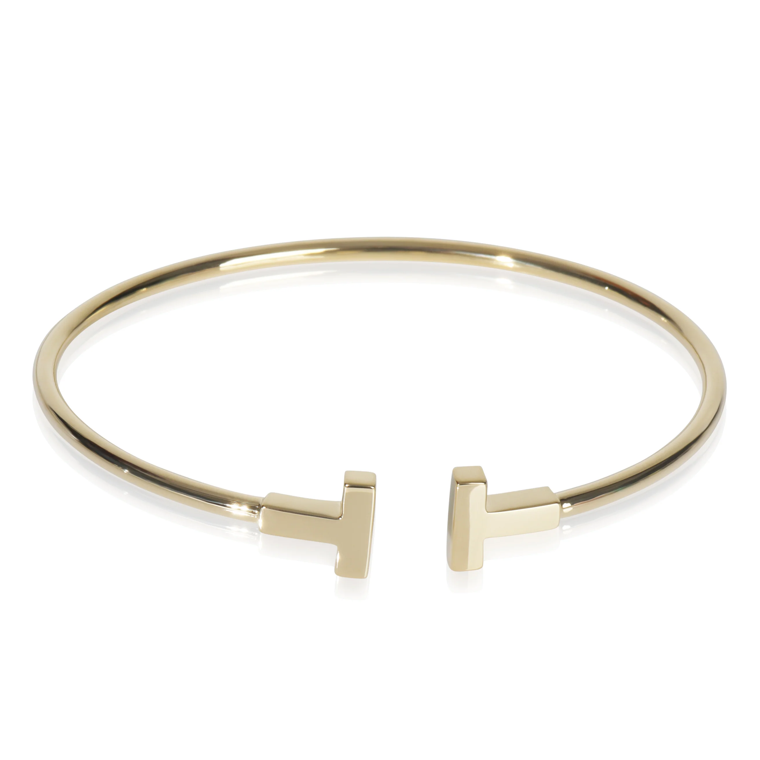 Yellow Gold Tiffany T Narrow Wire Bracelet