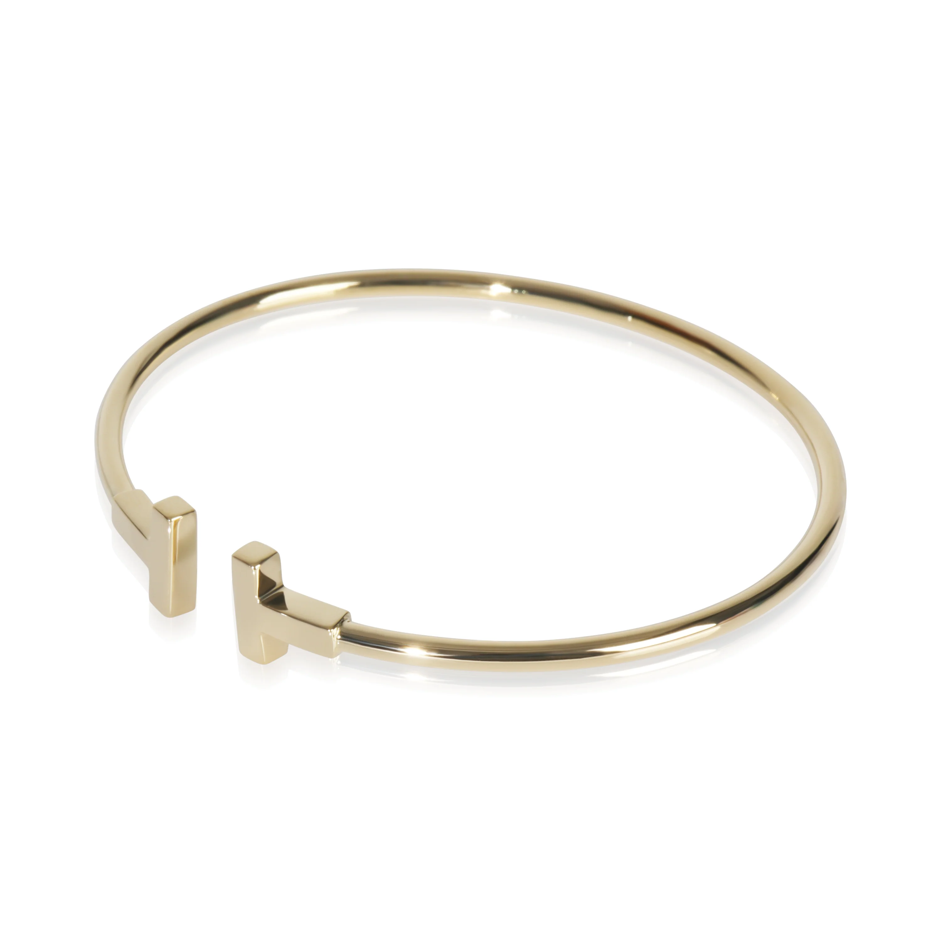 Yellow Gold Tiffany T Narrow Wire Bracelet - Image 2