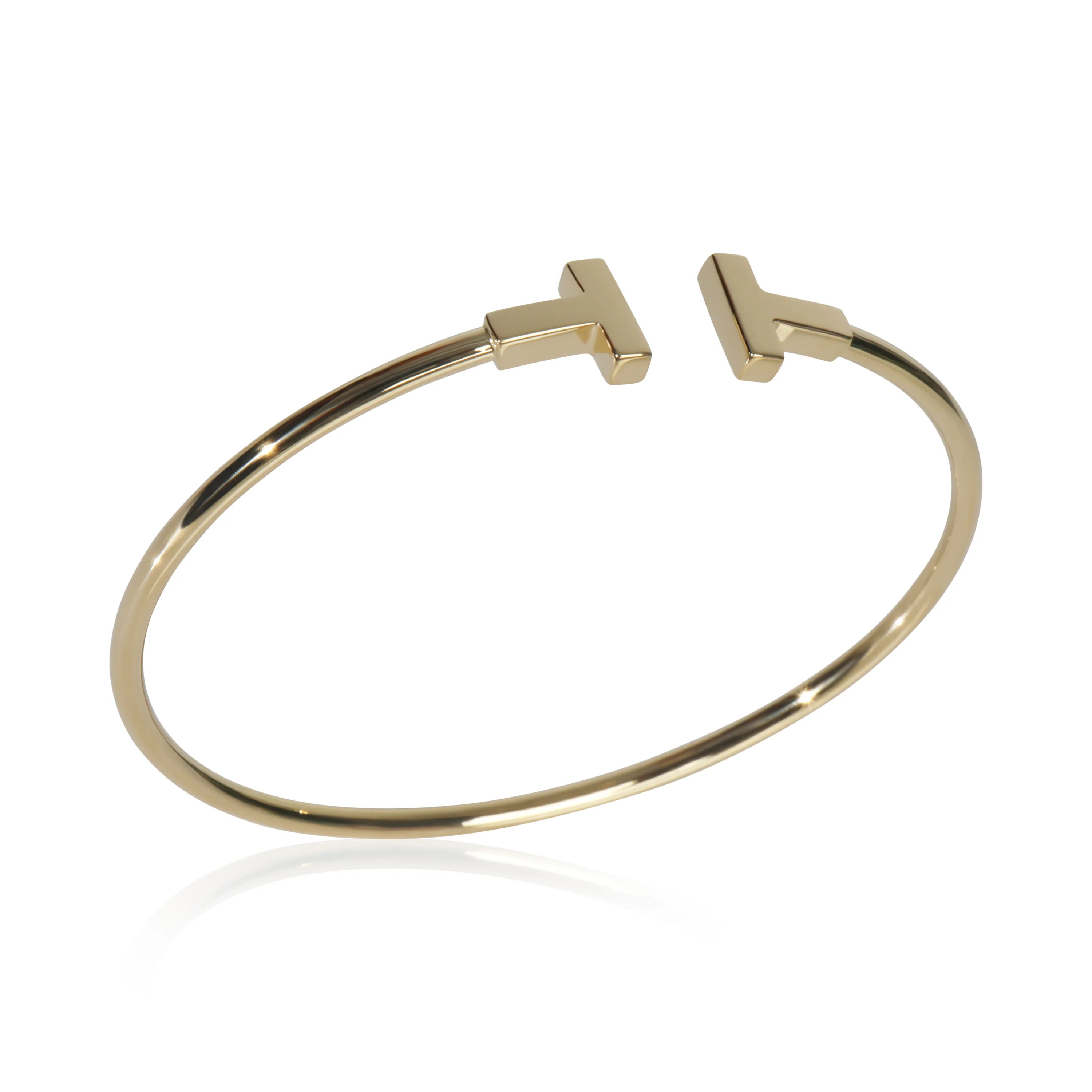 Yellow Gold Tiffany T Narrow Wire Bracelet - Image 4