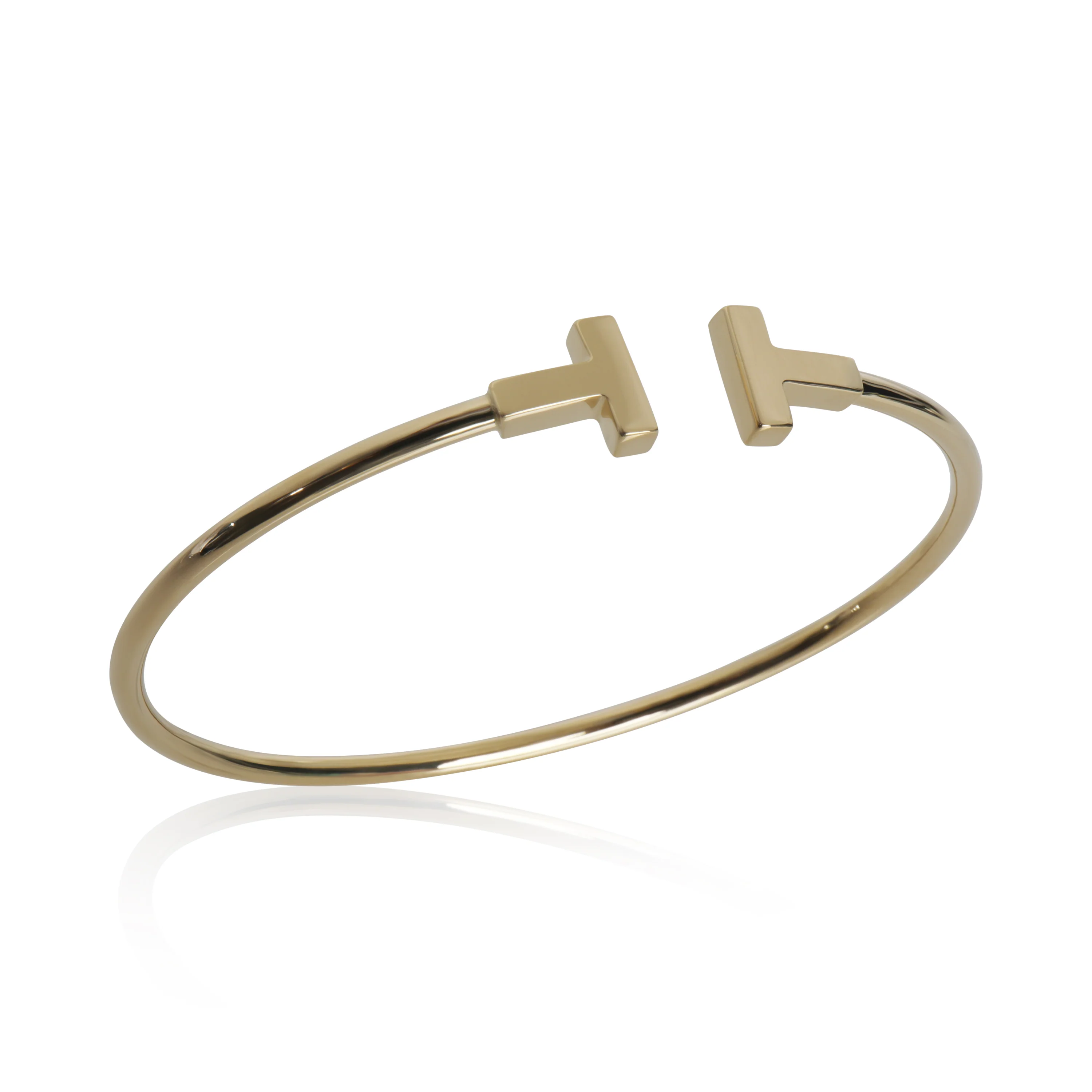 Yellow Gold Tiffany T Narrow Wire Bracelet - Image 5