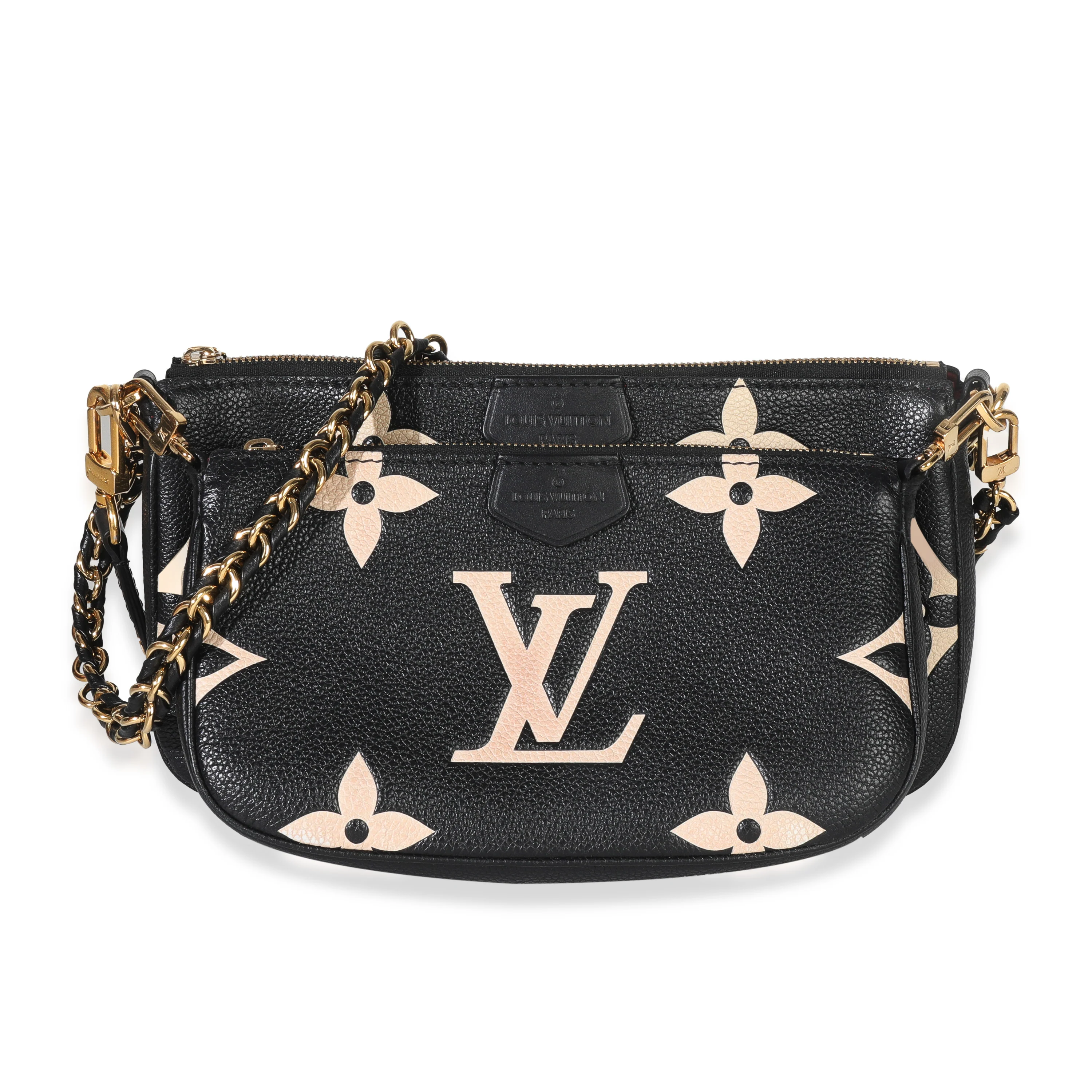 Black Beige Giant Monogram Empreinte Multi Pochette Accessories