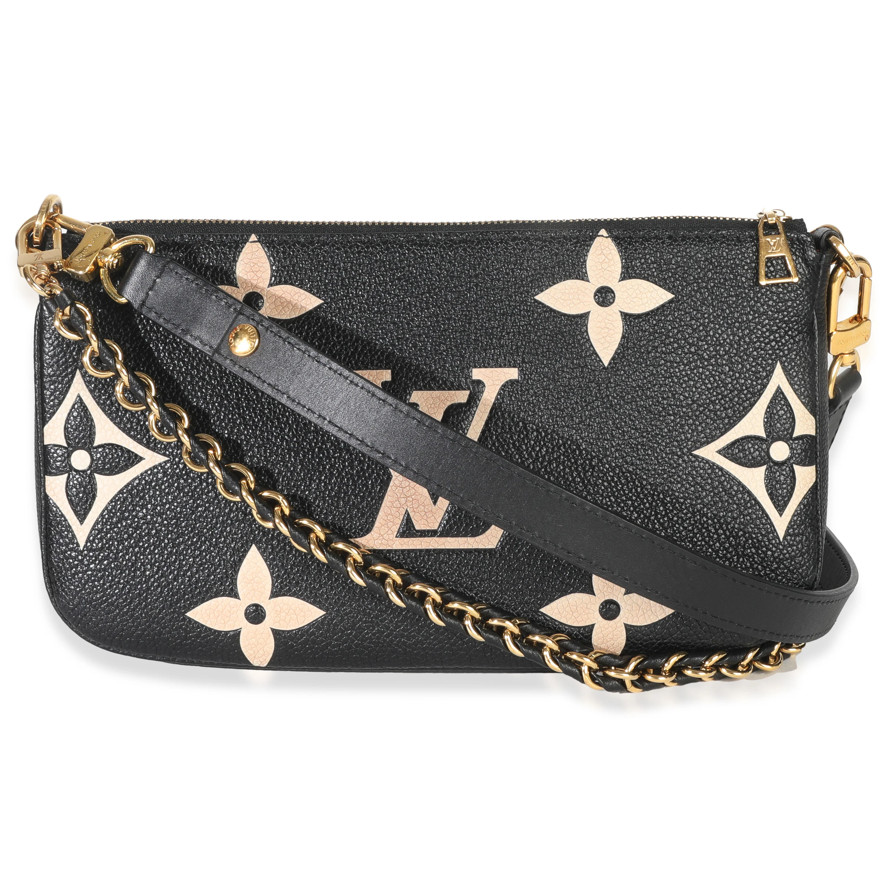 Black Beige Giant Monogram Empreinte Multi Pochette Accessories - Image 4