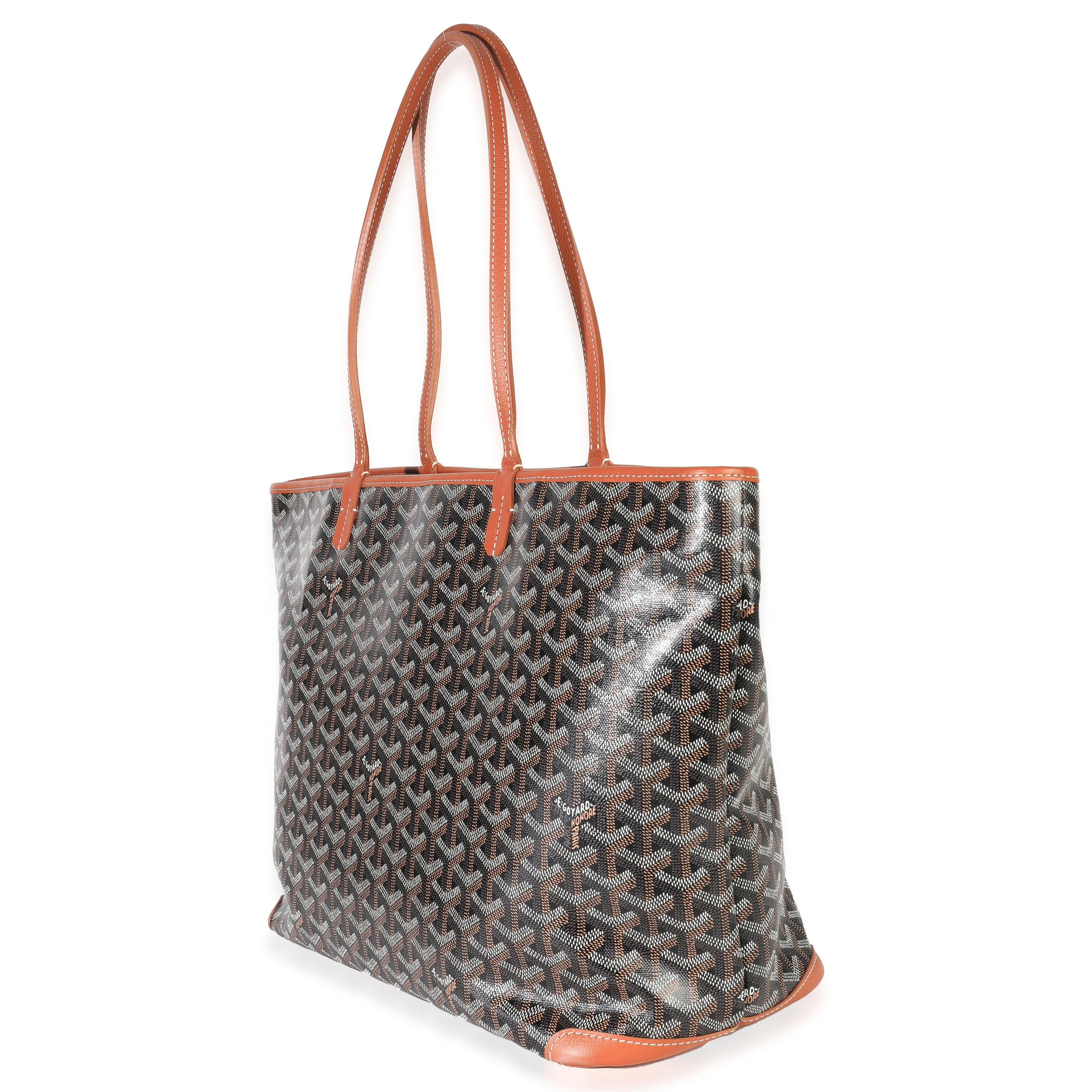 Gold Black Goyardine Canvas Artois MM - Image 2