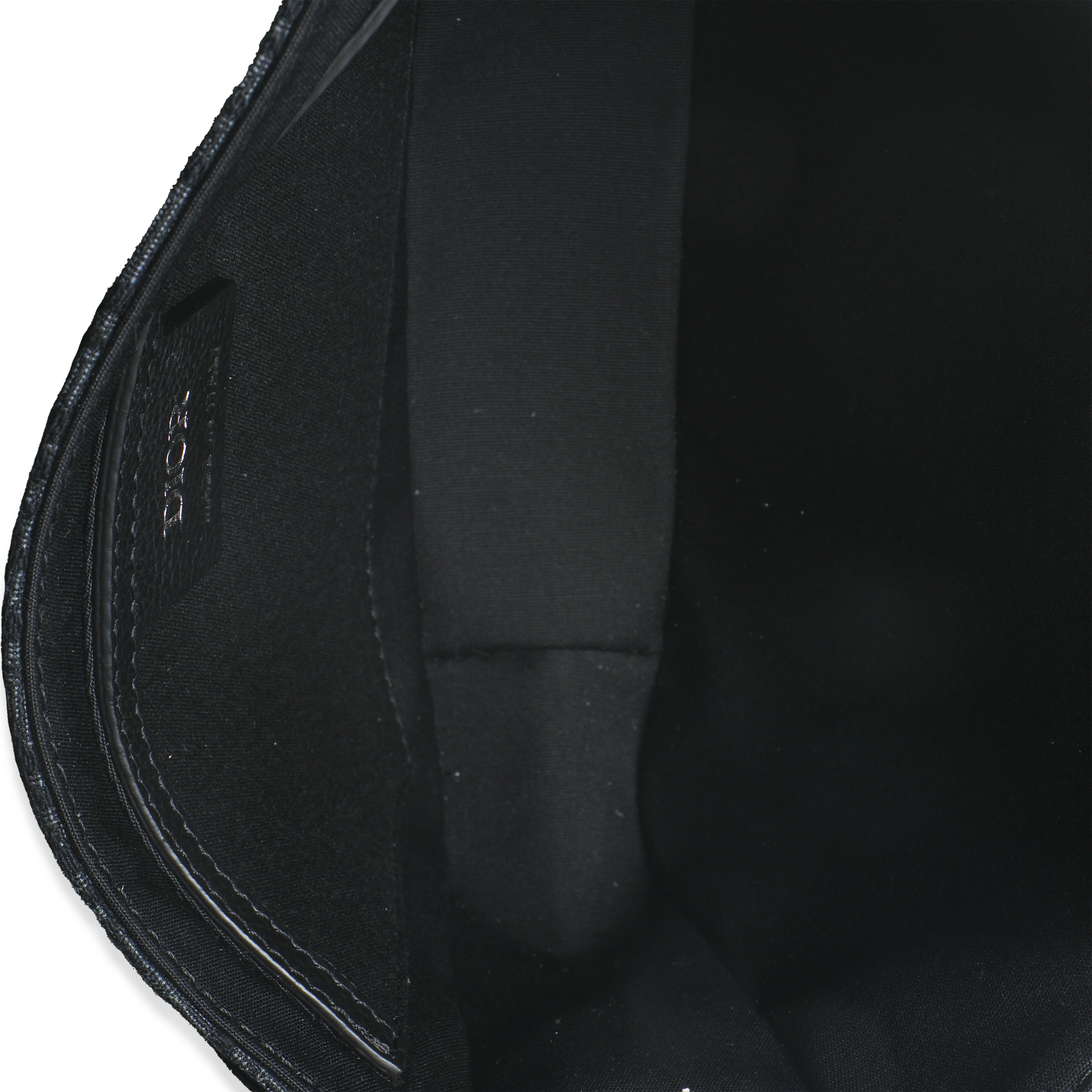 Black Oblique Canvas Small Saddle Messenger Bag - Image 9