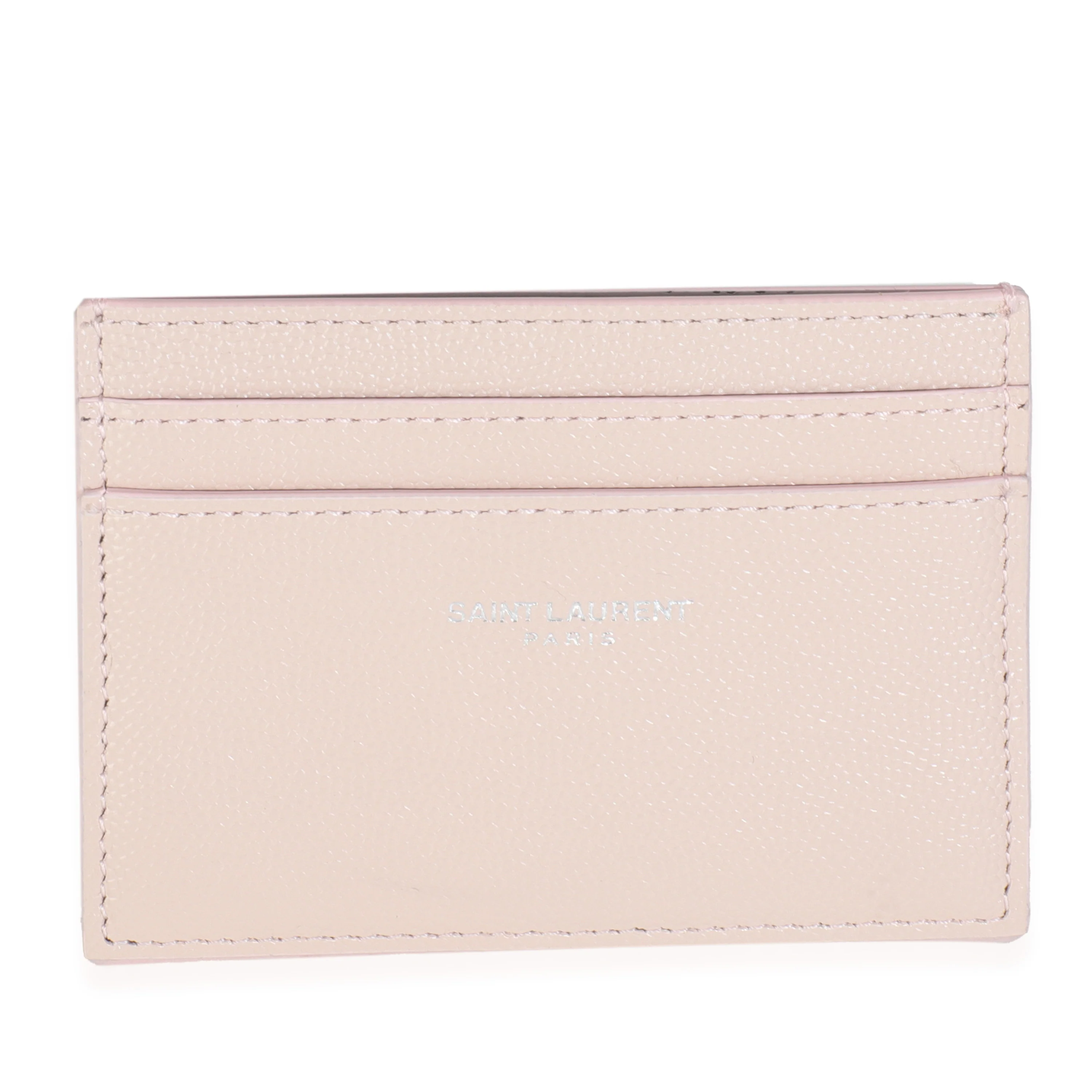 Light Pink Grain De Poudre Credit Card Case