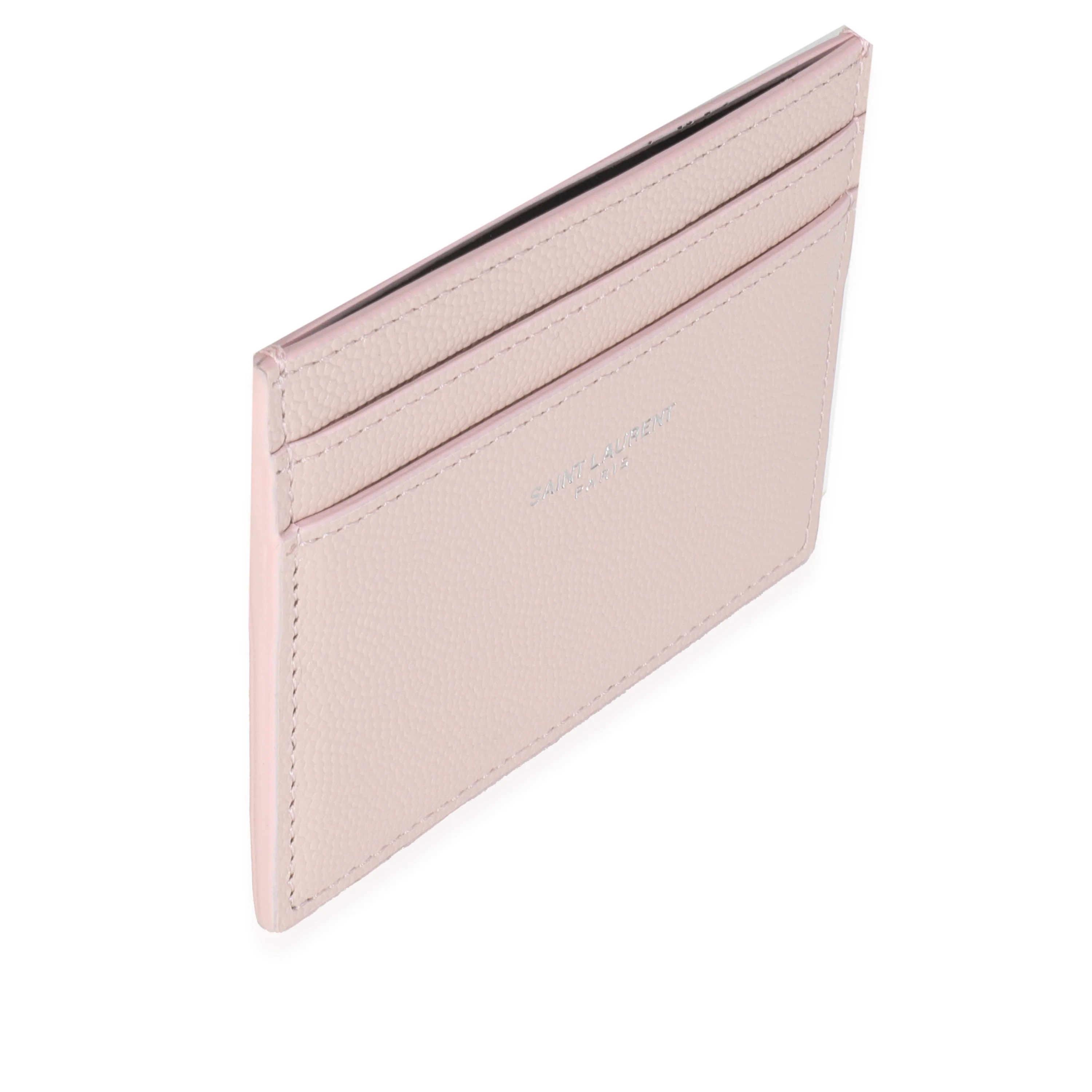 Light Pink Grain De Poudre Credit Card Case - Image 3