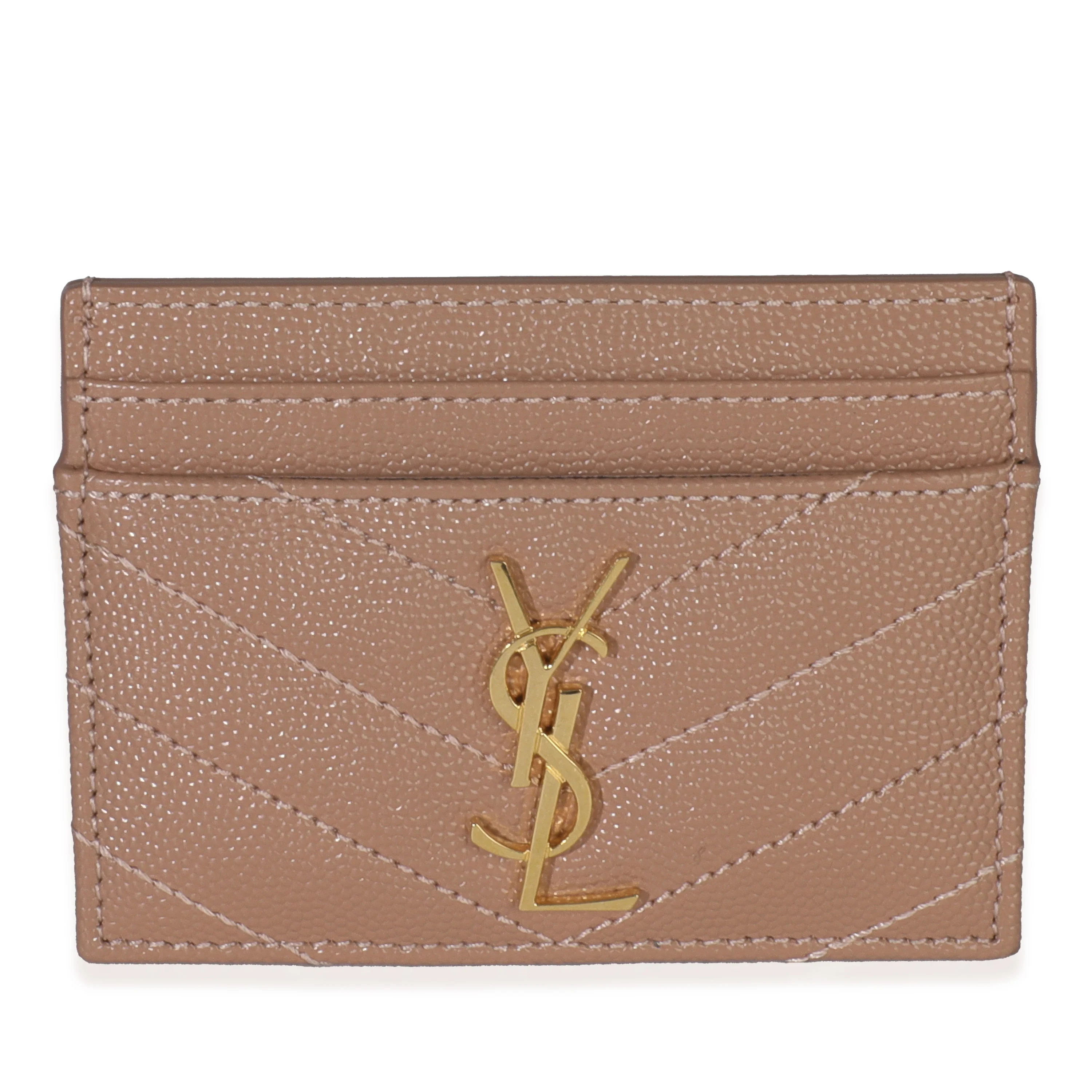 Pale Pink Grain De Poudre Matelasse Cassandre Card Case - Image 2