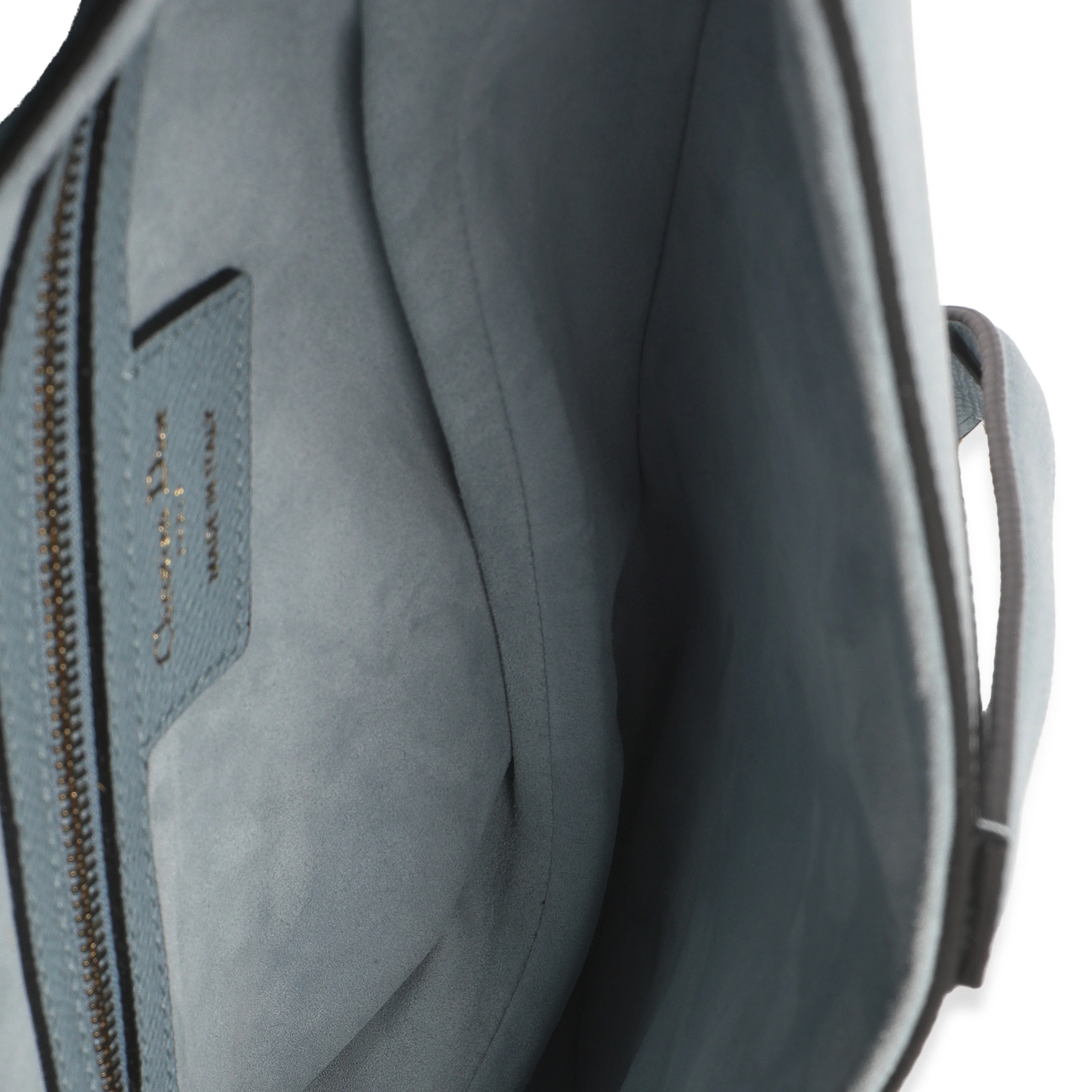 Blue Grained Calfskin Medium Saddle - Image 8