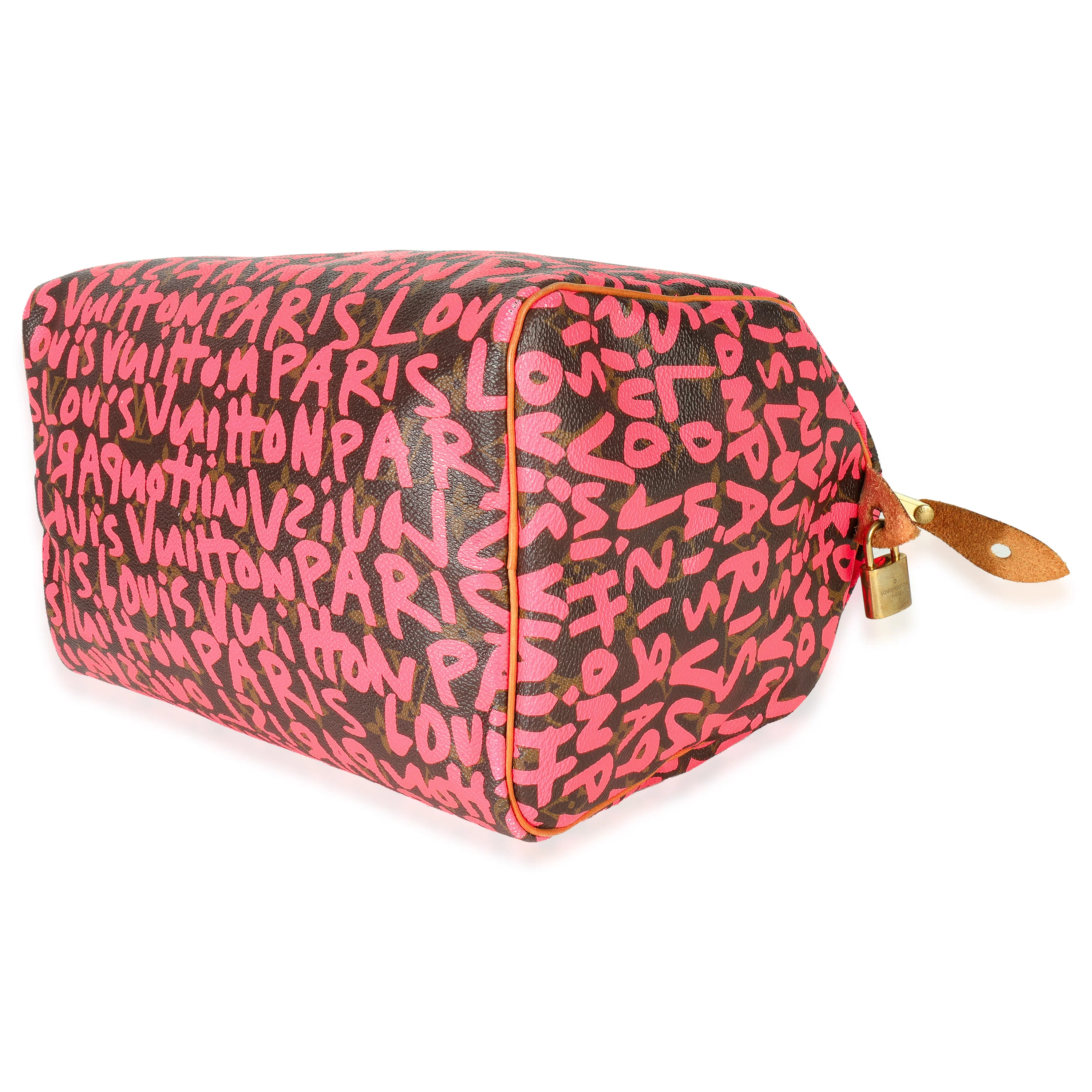 x Stephen Sprouse Fuchsia Monogram Canvas Graffiti Speedy 30 - Image 7