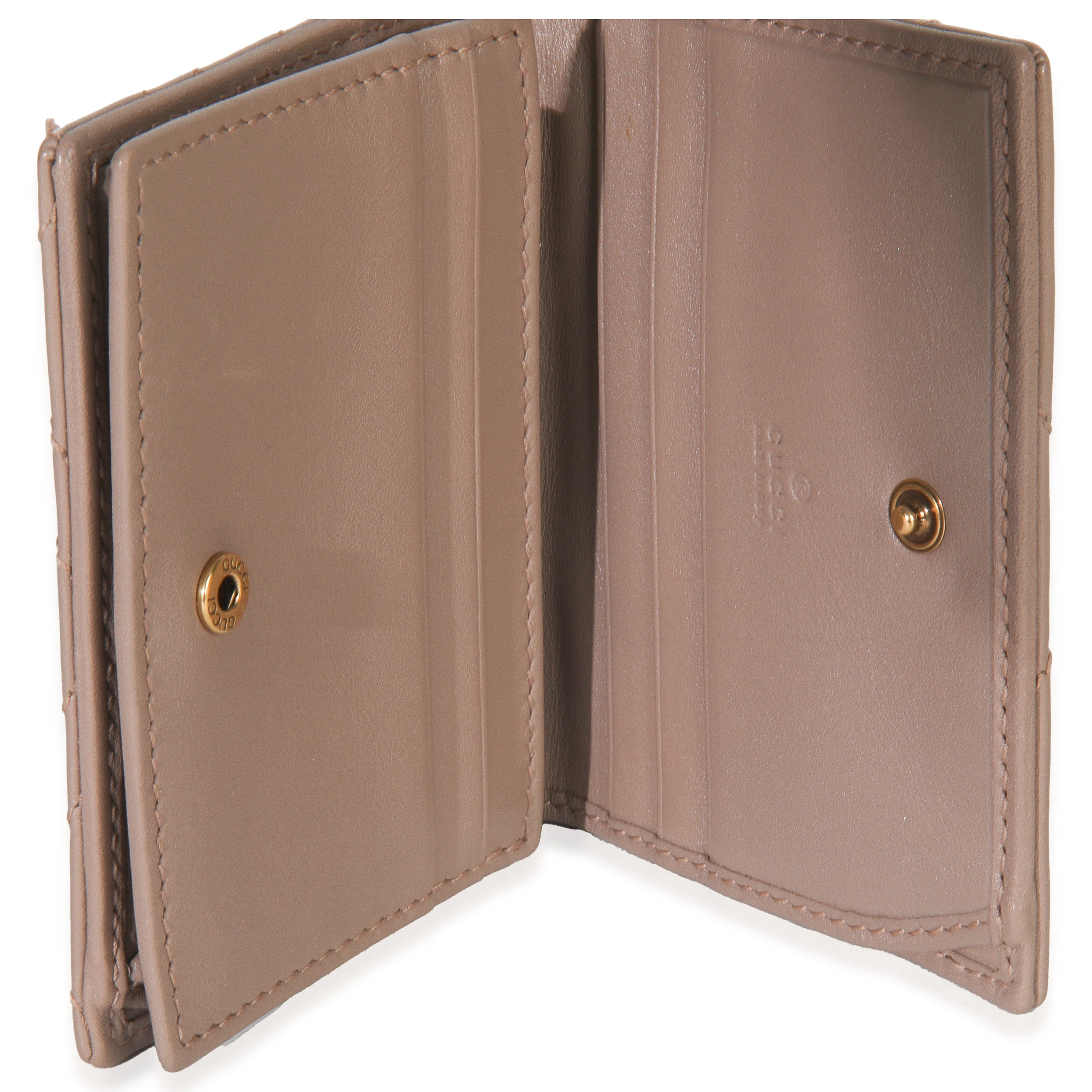 Porcelain Rose Matelasse Calfskin GG Card Case Wallet - Image 6