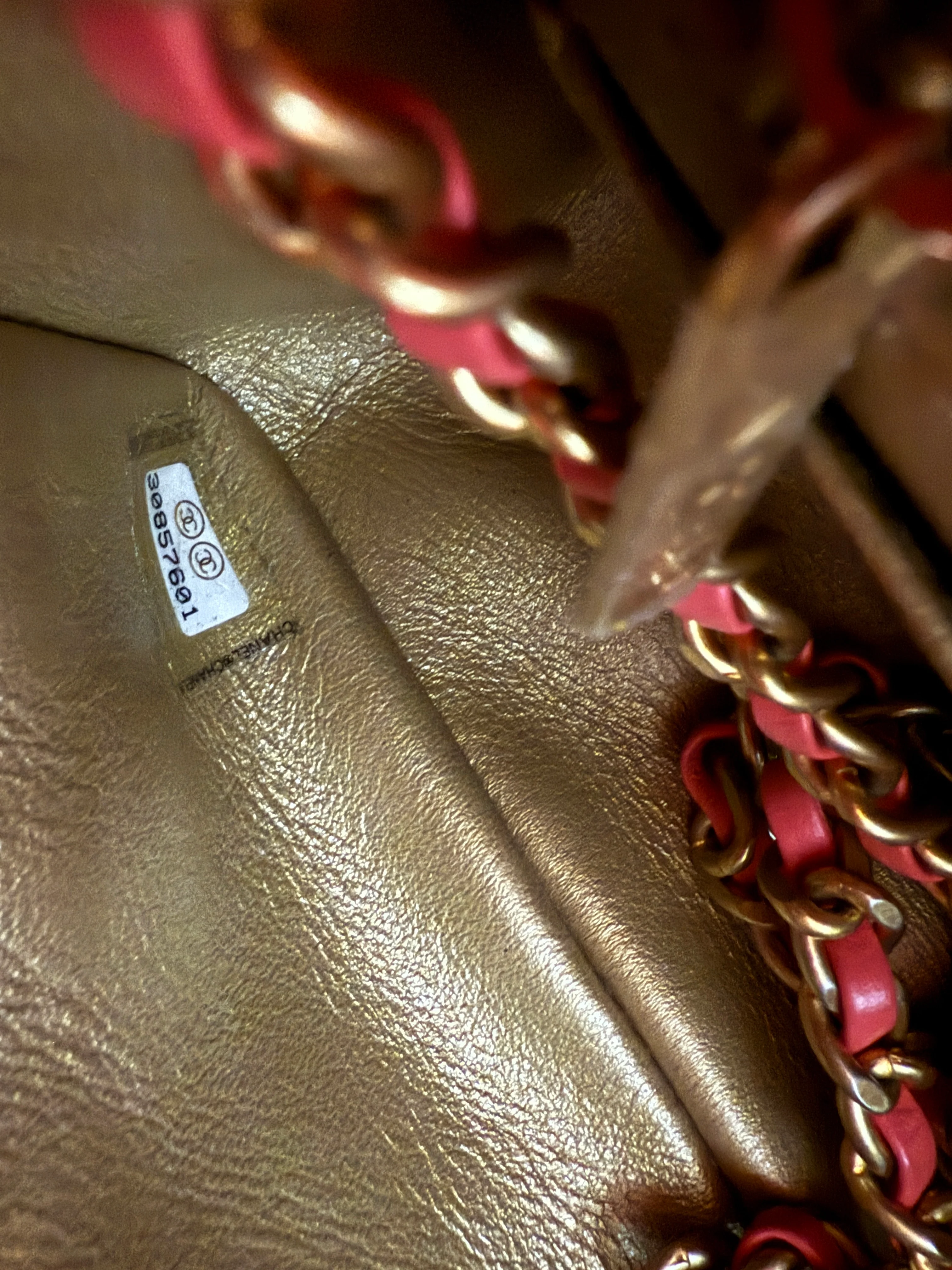Pink Quilted Lambskin Pearl Crush Mini Rectangular Flap Bag - Image 11